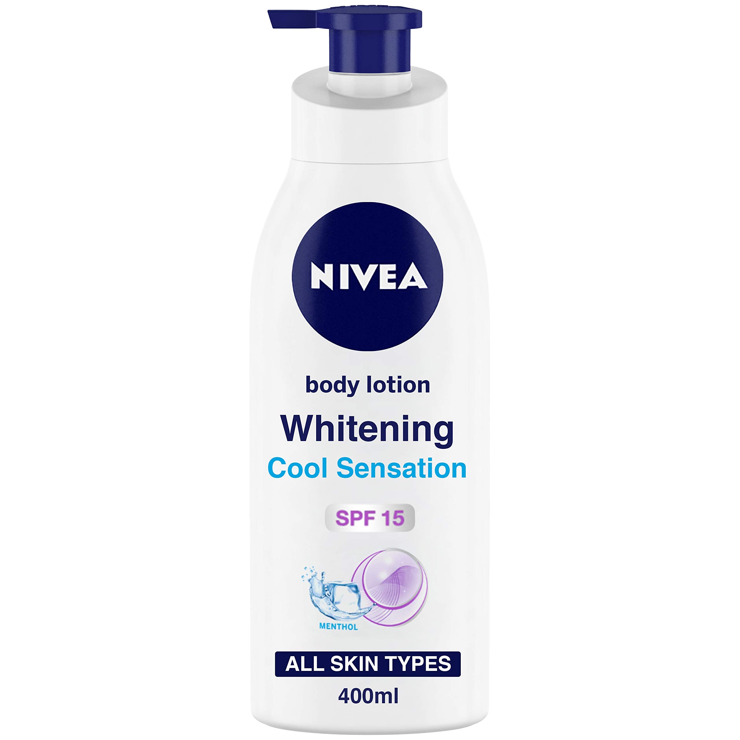 Nivea Body Lotion, Whitening Cool Sensation, Spf 15 & Refreshing Menthol, 400 Ml