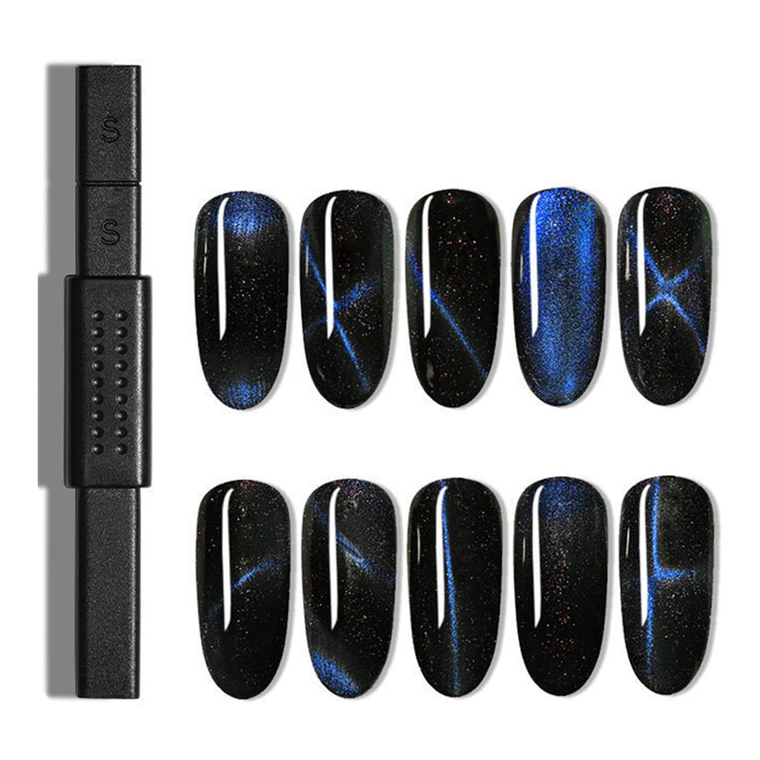 Wokoto 15Pcs Cat Eye Nail Magnets Pens For Cat Eye Nail Art Tools Gradient Design Cat Eye Magnet For Nails Cat Eye Magnet Sticks