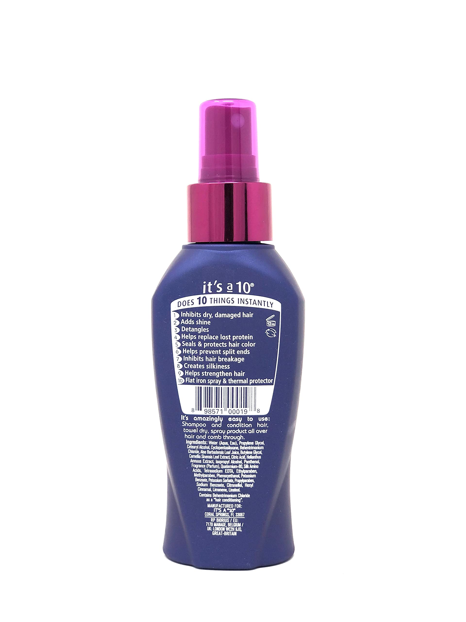 It'S A 10 Haircare Miracle Leave-In Product, 4 Fl. Oz. (Pack Of 2)
