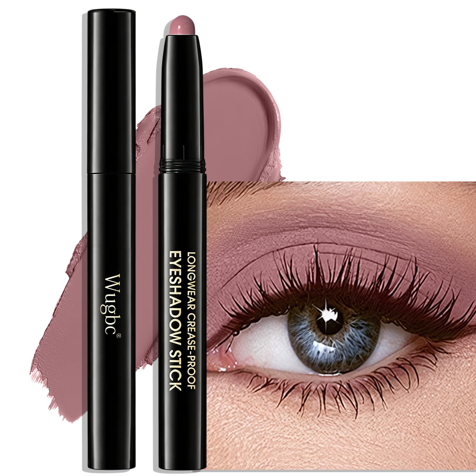 Wugbc Smoky Mauve Cream Eyeshadow Stick, Matte Eye Shadow for Older Women