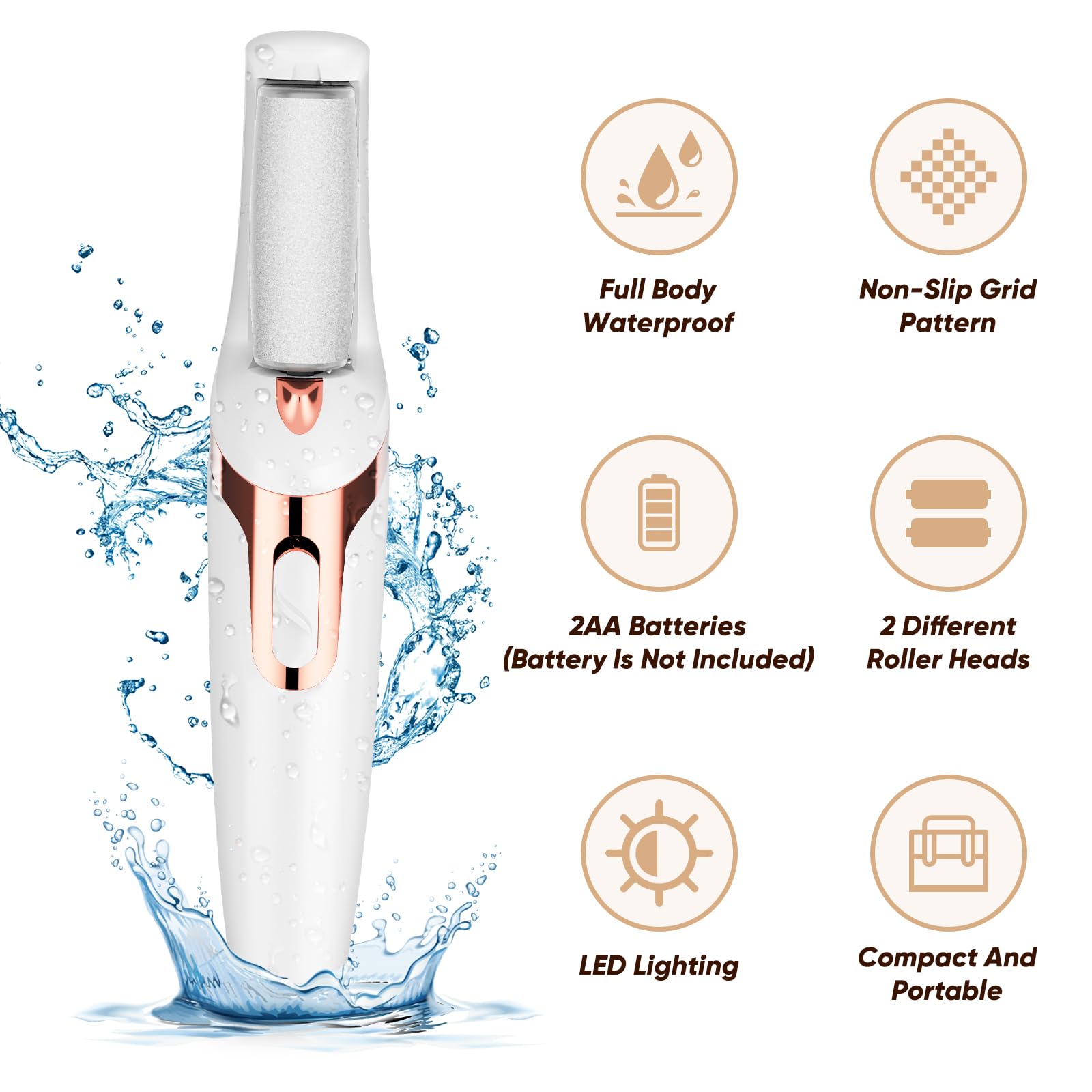 Electric Foot Callus Remover, Electronic Foot File, Portable Electric Callus Remover for Feet, Pedicure Tools for Dead Skin Call