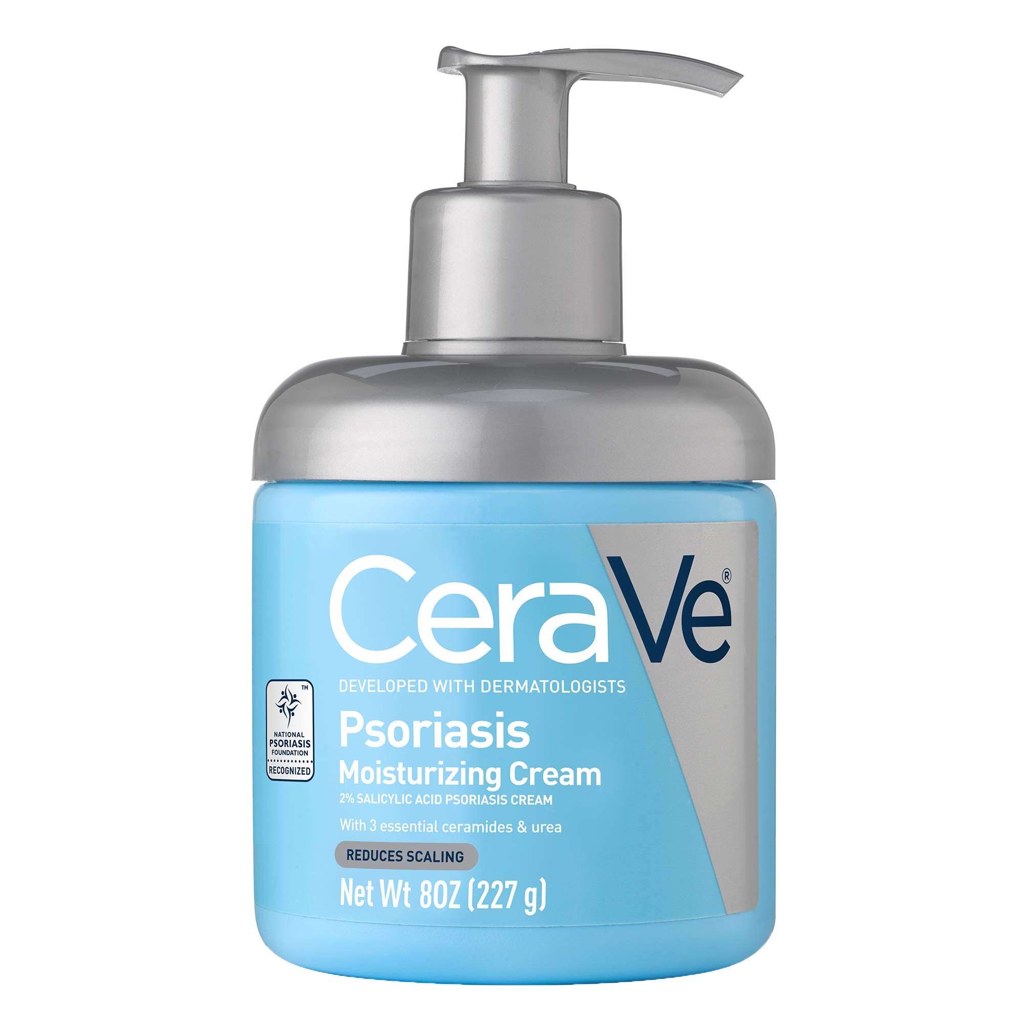 CeraVe Moisturizing Cream for Psoriasis Treatment, With Salicylic Acid for Dry Skin Itch Relief & Urea for Moisturizing, Fragran