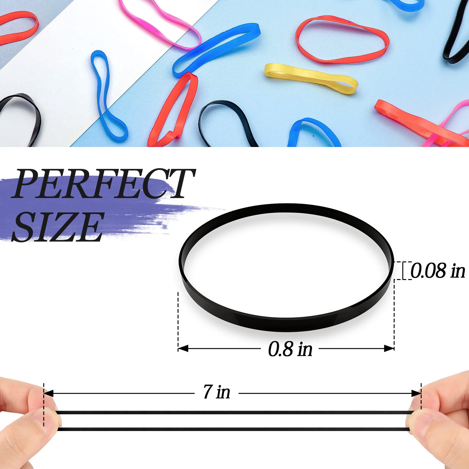 KANPRINCESS 1000PCS Hair Rubber Bands(deep color)
