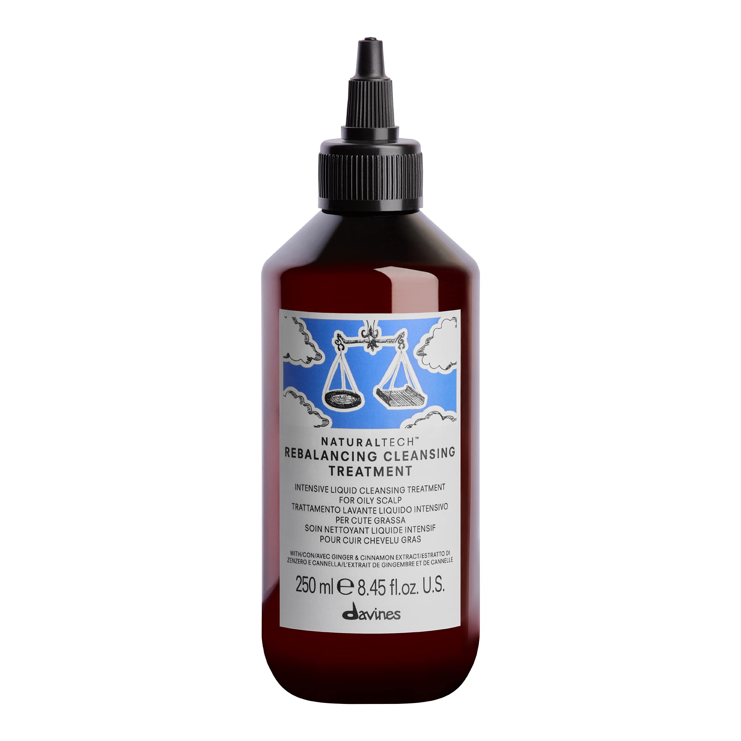 Davines Naturaltech REBALANCING Cleansing Treatment, Effectively Counteract Greasy Scalp And Heavy Hair, 8.45 Fl Oz