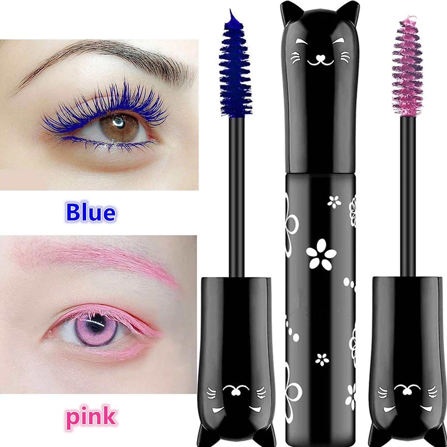 White Lashes Volume Mascara Extensions Makeup Lash Waterproof Fast Dry Eyelashes Curling Lengthening Primer Eye Lashes Party Sta