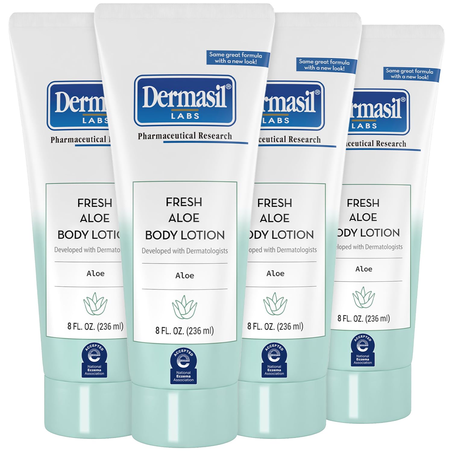 Dermasil Body Lotion, Fresh Aloe, 4Pack  NonGreasy, FastAbsorbing, Fresh Scent, 8 Oz Ea