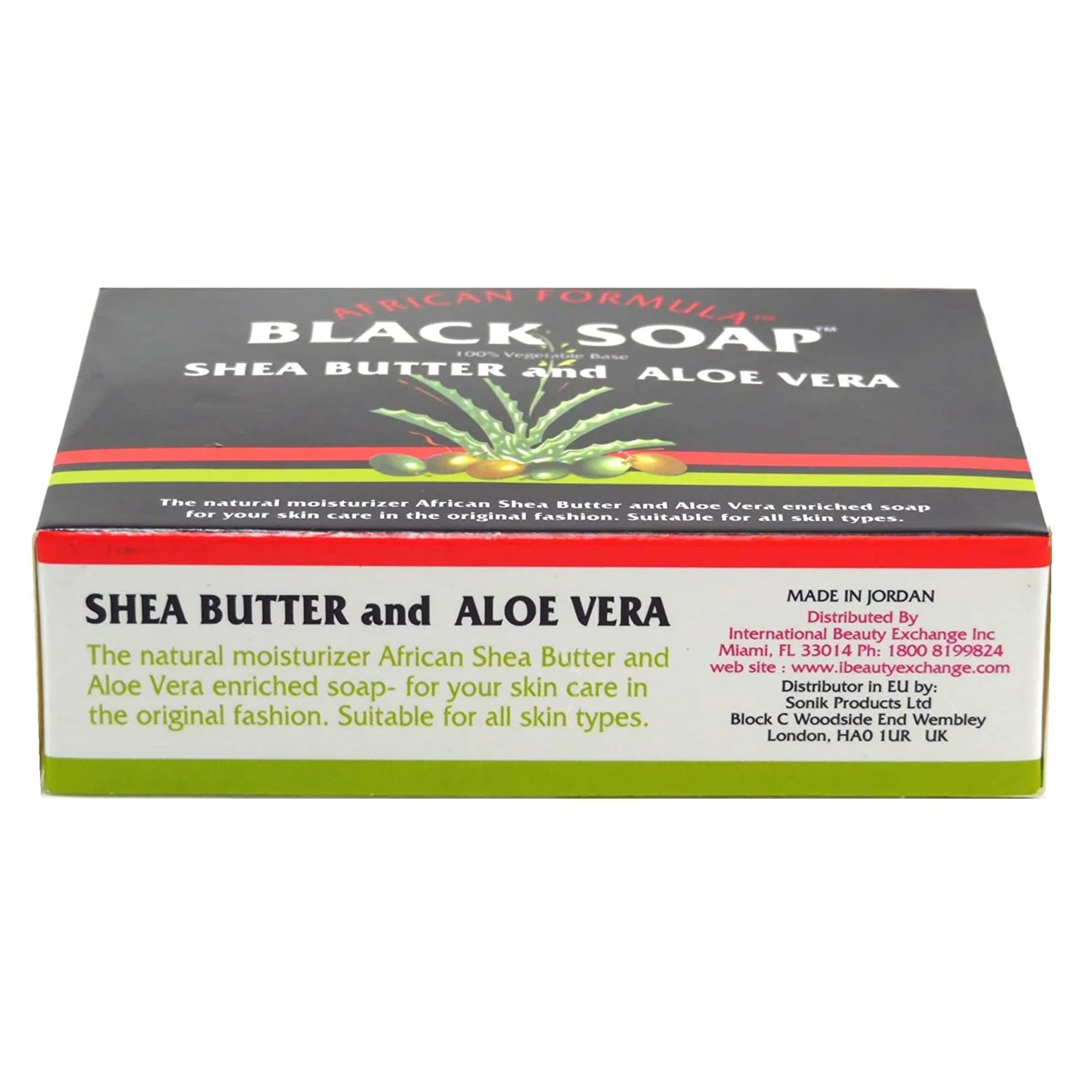 Madina African Black Soap Shea Butter And Aloe Vera, 3.5 Oz (Pack Of 12)