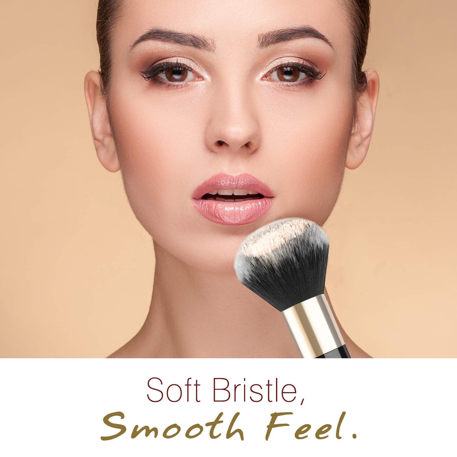 Luxspire Powder Makeup Brush, Flat Kabuki Brush, Single Large Makeup Brush Soft Face Mineral Powder Foundation Brush Blush Brush