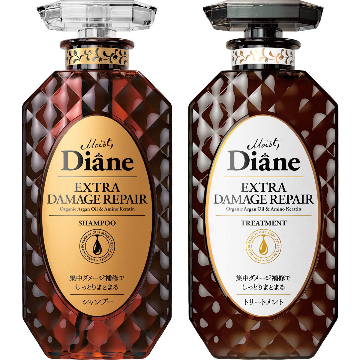Diane Perfect Beauty Extra Damage Shampoo & Conditioner (450Ml Each) Pump Set 1