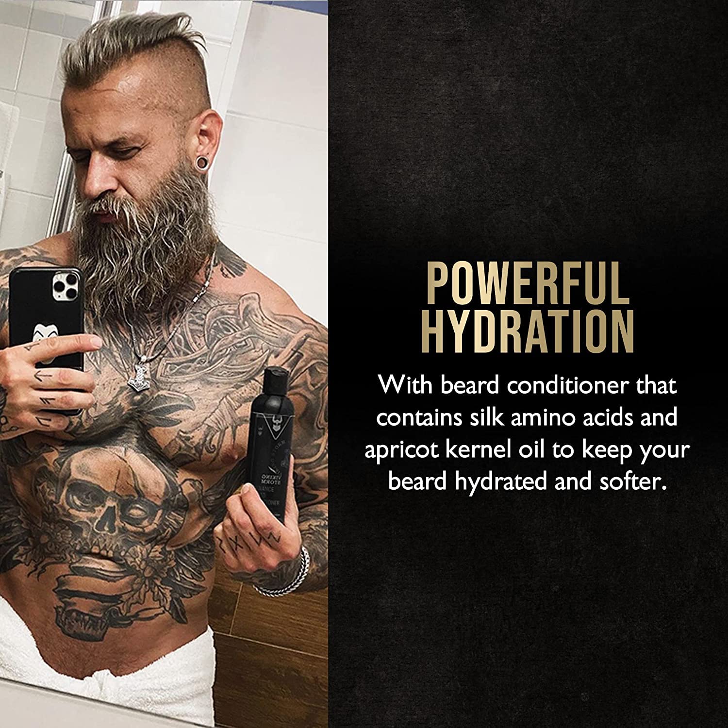The Beard Struggle - Marksman'S Beard Conditioner - Viking Storm, Silver Collection - Nourish, Softens, & Strengthens Beard - Ra
