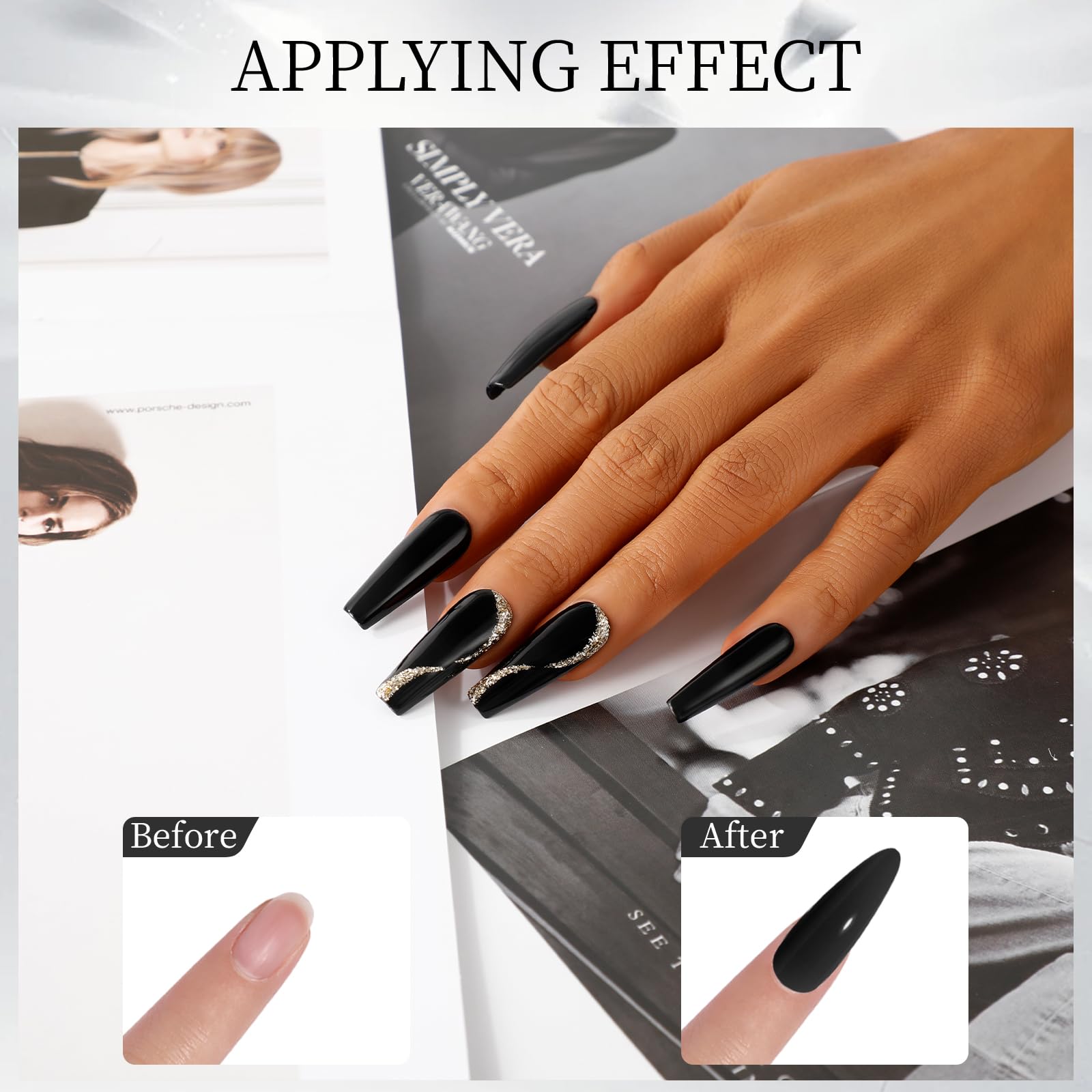 Rosalind 120G Acrylic Powder Black Acrylic Nail Powder For Nail Acrylic Extension - Professional For Acrylic Nail Caving, Dry Na