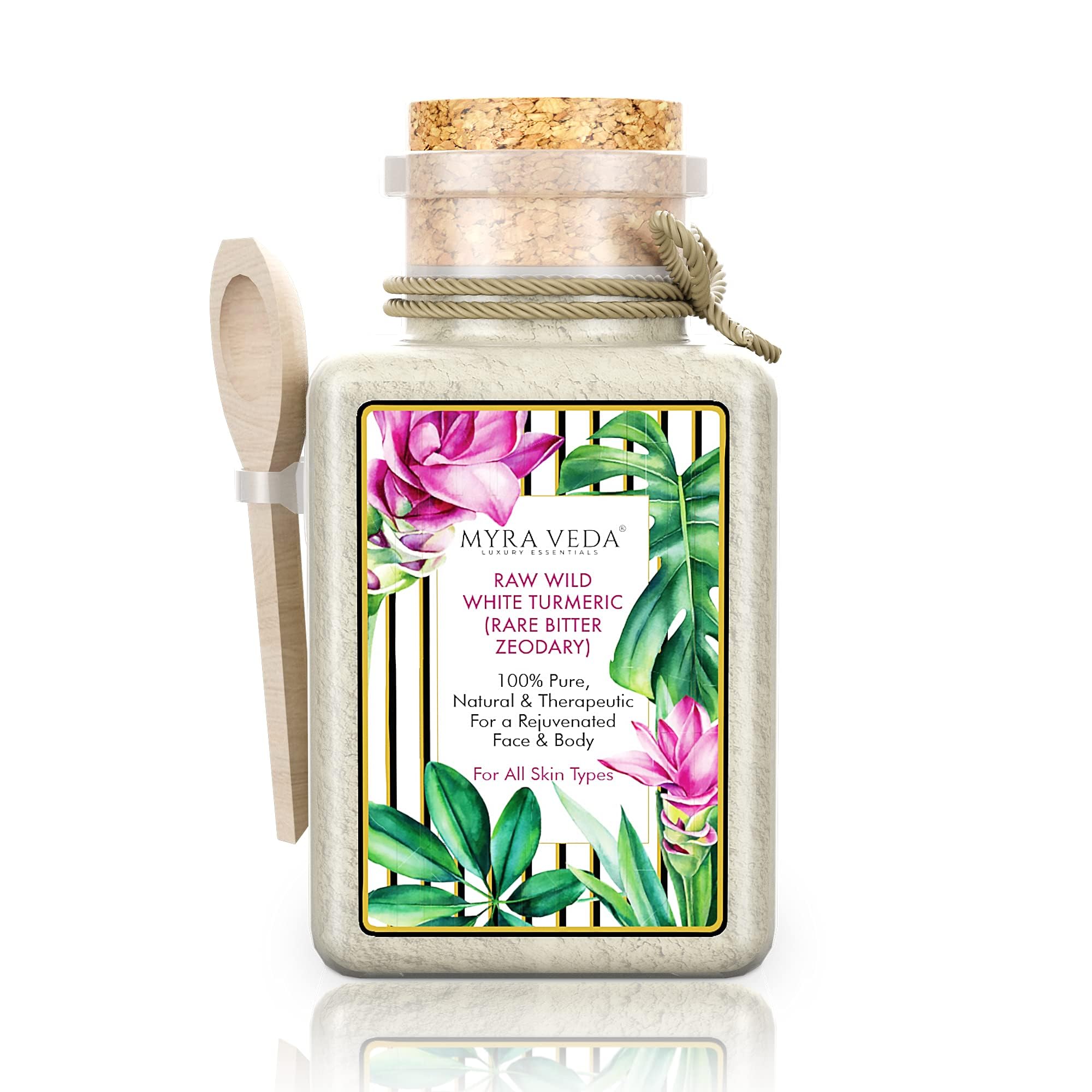 Myra Veda White Turmeric Face Mask For Reducing Acne, Scars, Tan & Pimples | Exfoliate Oil,Uneven Skin Tone & Wrinkles | Promote