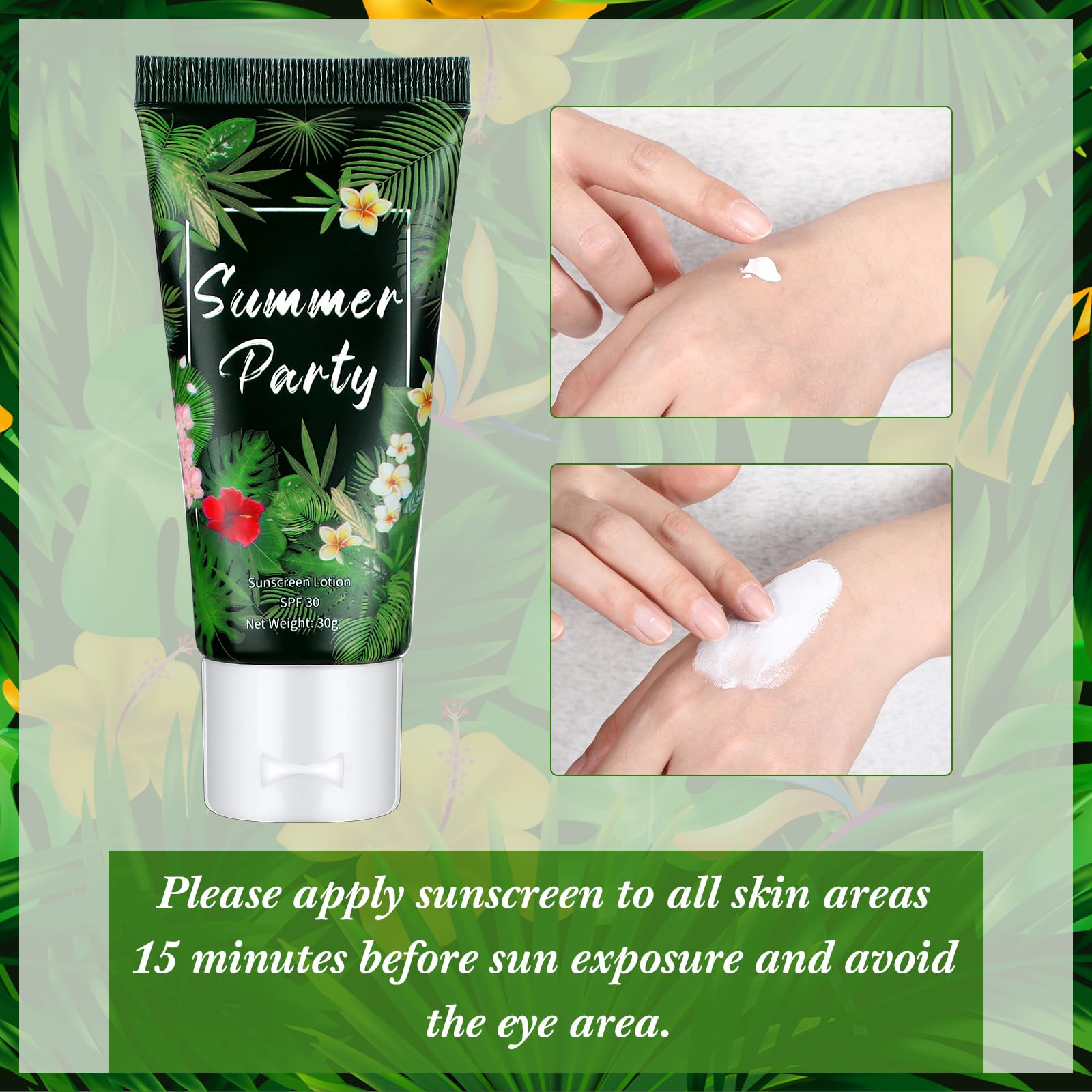 Dansib 24 Pcs Mini Sunscreen Bulk for Summer Wedding Party Spf 30 Water Resistant Sunscreen Lotion Bulk 1oz Travel Size for Than
