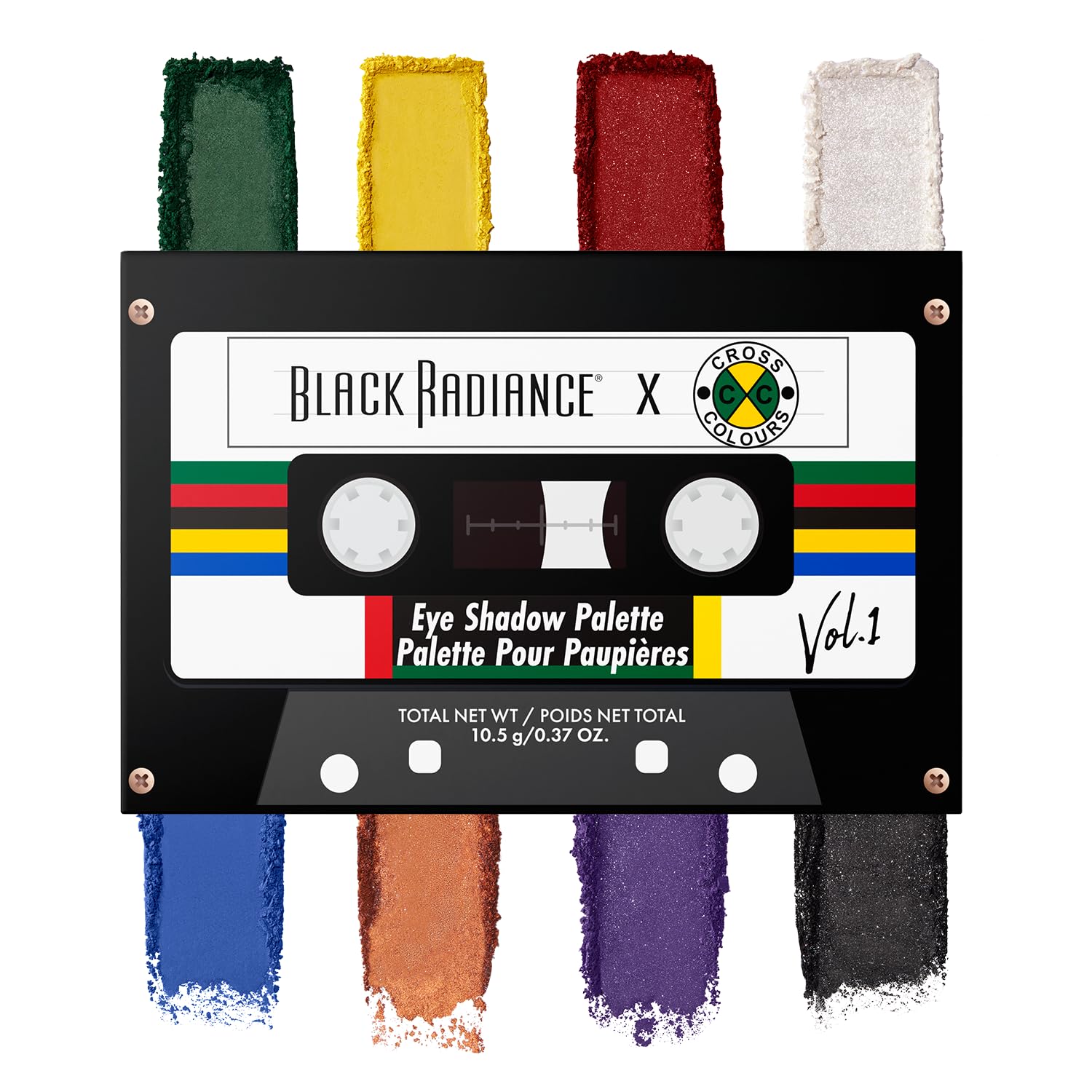 Black Radiance Cross Colours Eyeshadow Palette, Talc-Free, Highly Pigmented Matte, Metallic & Shimmer Shades, Smooth Blendable F