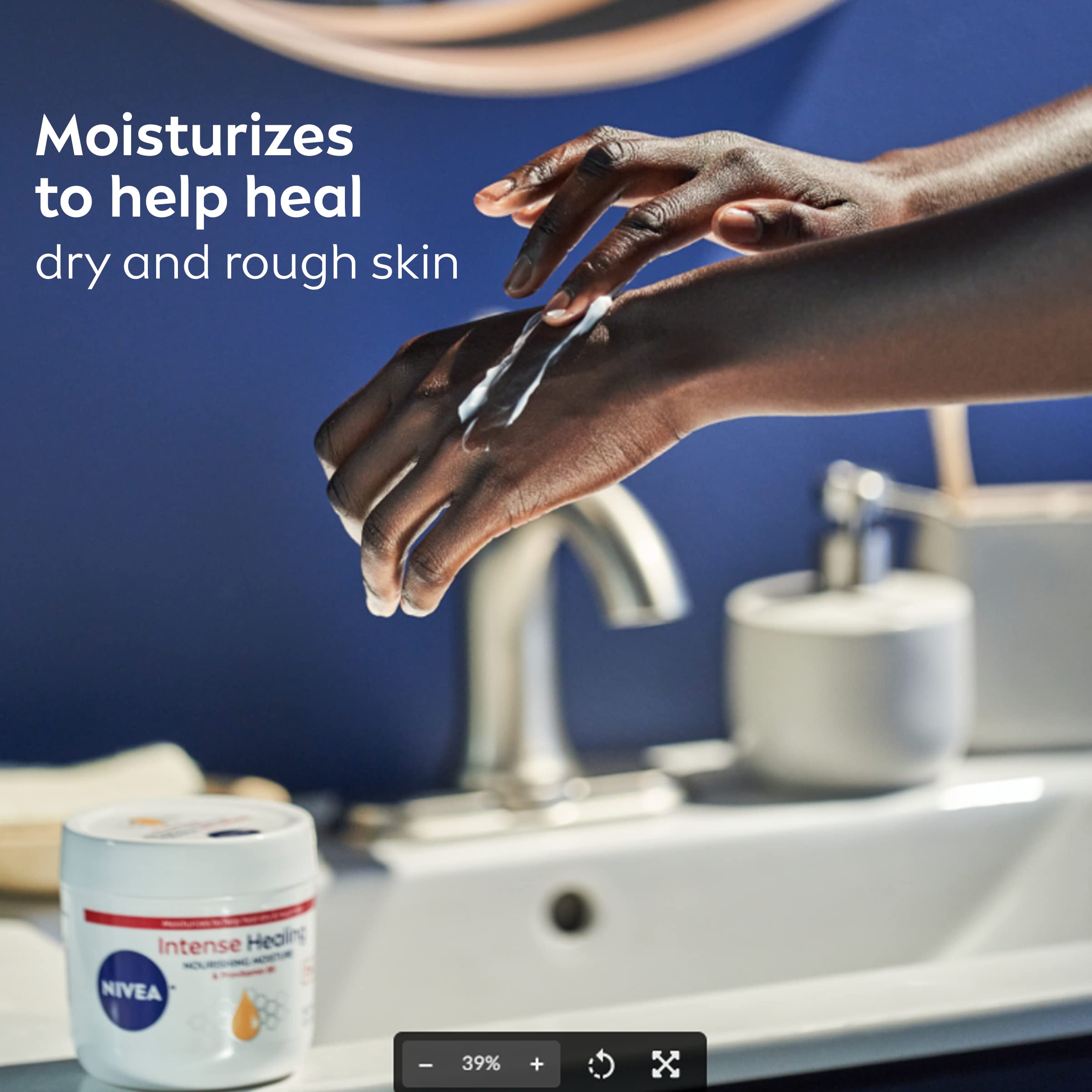 Nivea Intense Healing cream, Moisturizing Body cream for Dry Skin, 135 oz jar