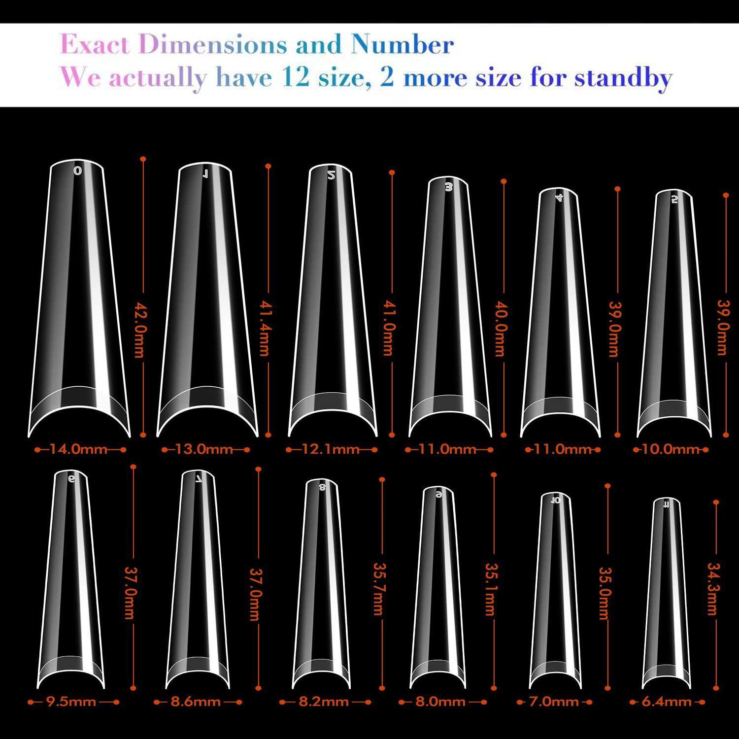 UNA gELLA Extra Long coffin Nail Tips No c curve 500PcS XXL Long clear Nail Tips Acrylic Nail Tips Soft gelly Jelly Half cover L