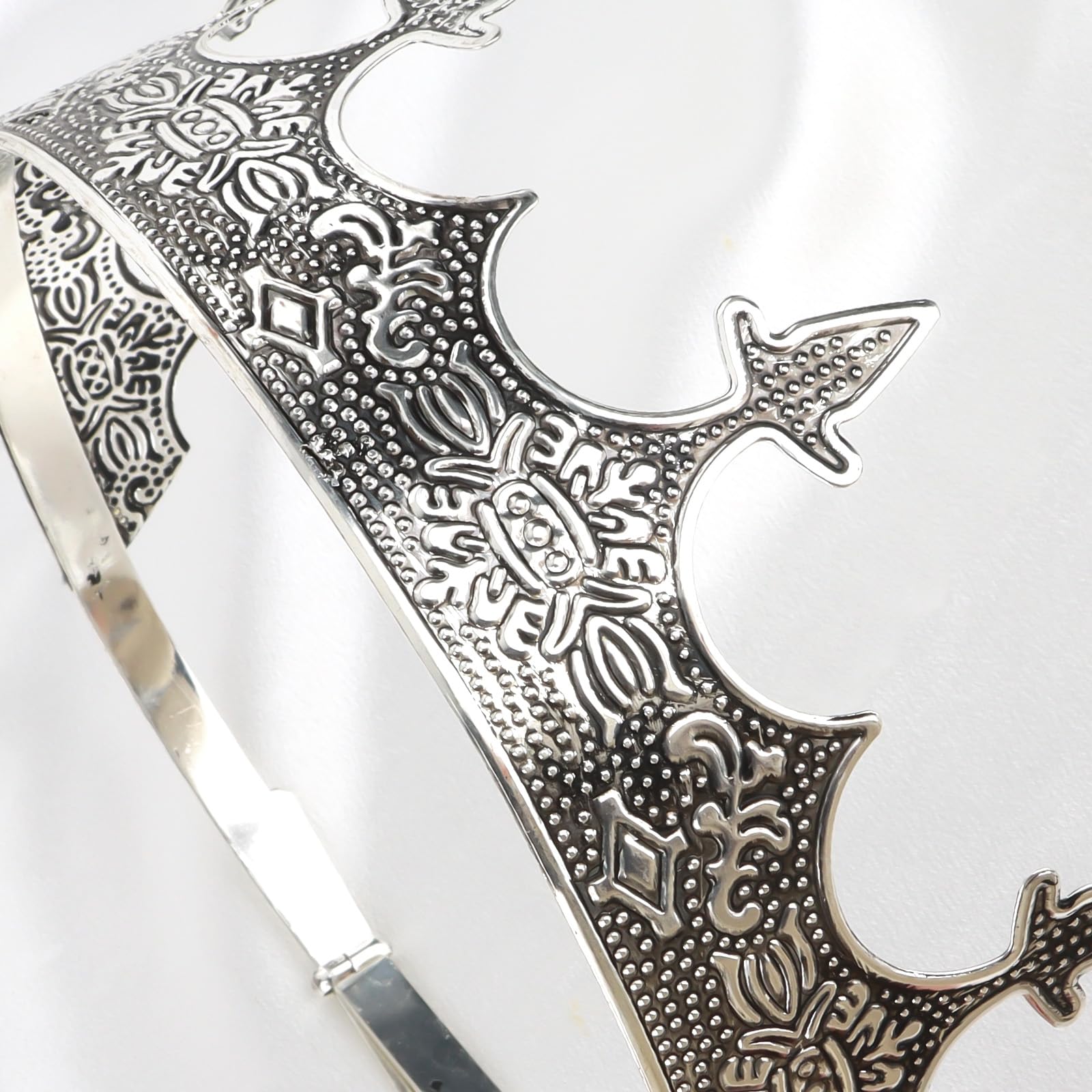 King Crown, Cieher King Crowns For Men Baroque Royal Crown (Adjustable Size) Prom Crown Prince Tiara Luxury Evil Crown For Birth