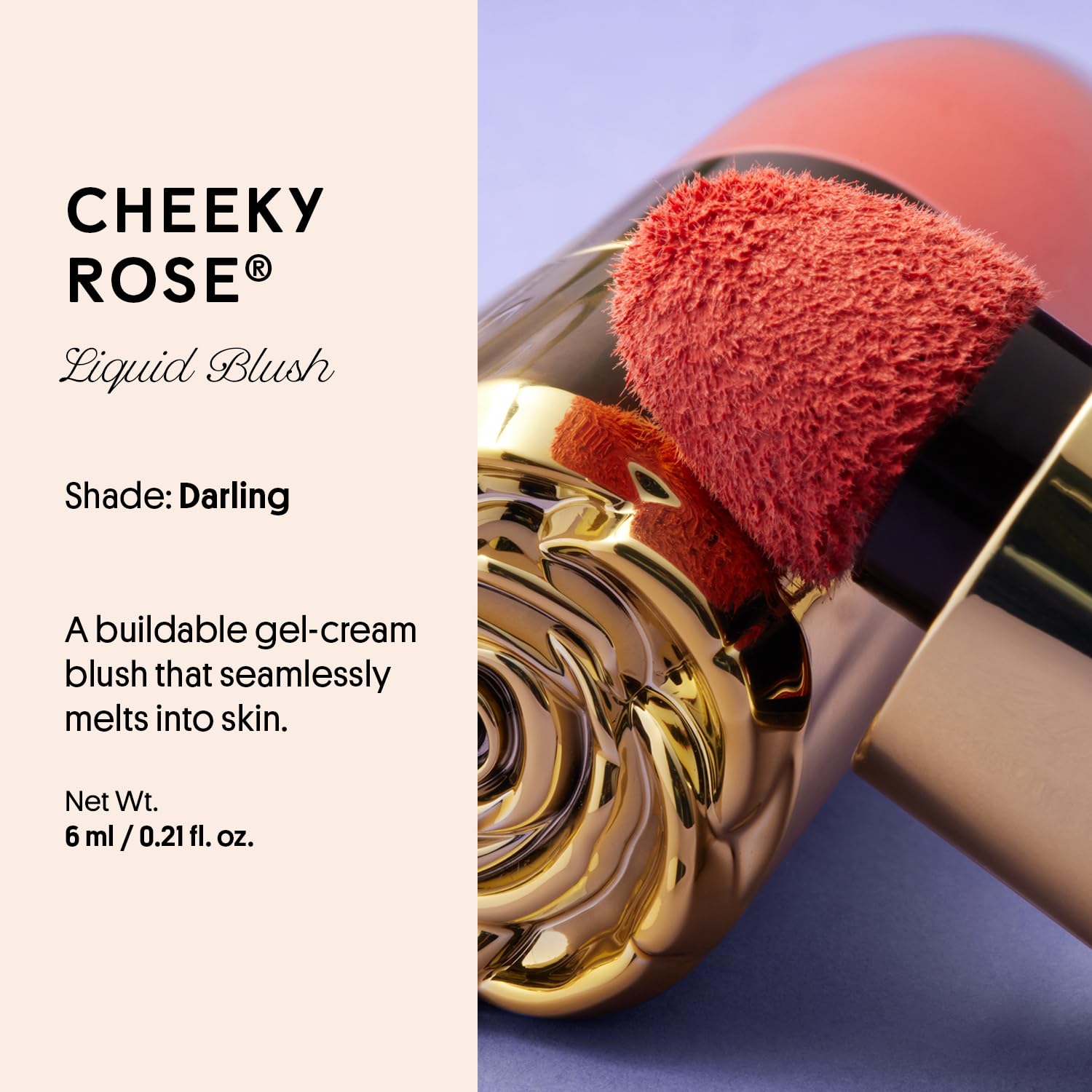 Winky Lux Cheeky Rose Liquid Blush, Gel-Cream Blush with Buildable Color, Lightweight Velvet Finish for Long Lasting Color, Dust