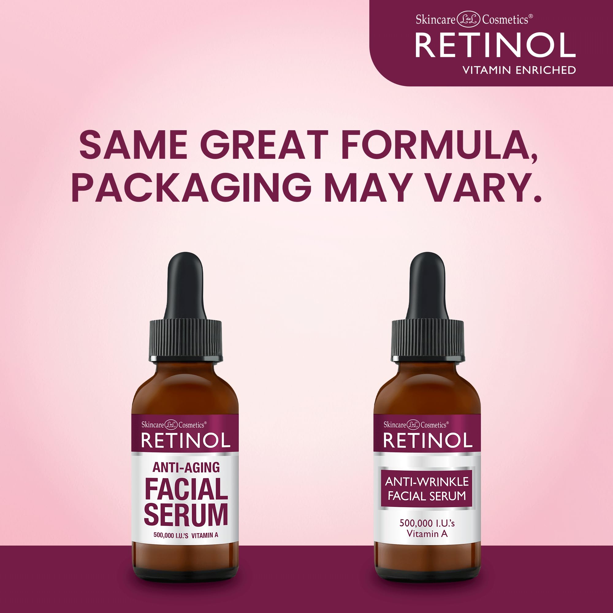 Retinol Anti-Wrinkle Facial Serum - Vitamin A Concentrate Improves Skins Elasticity & Tone And Minimizes Appearance Of Fine Line