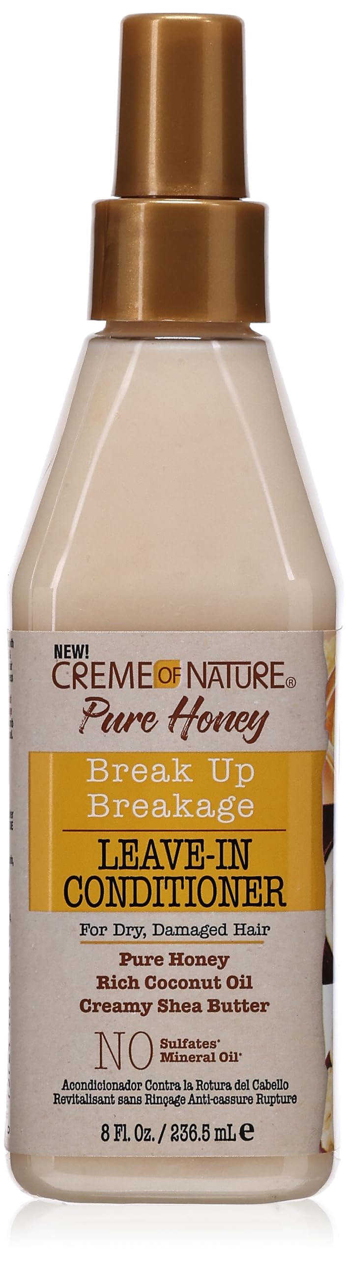 Creme Of Nature Pure Honey Leave-In Conditioner 8 Ounce Pump (236Ml) (2 Pack)