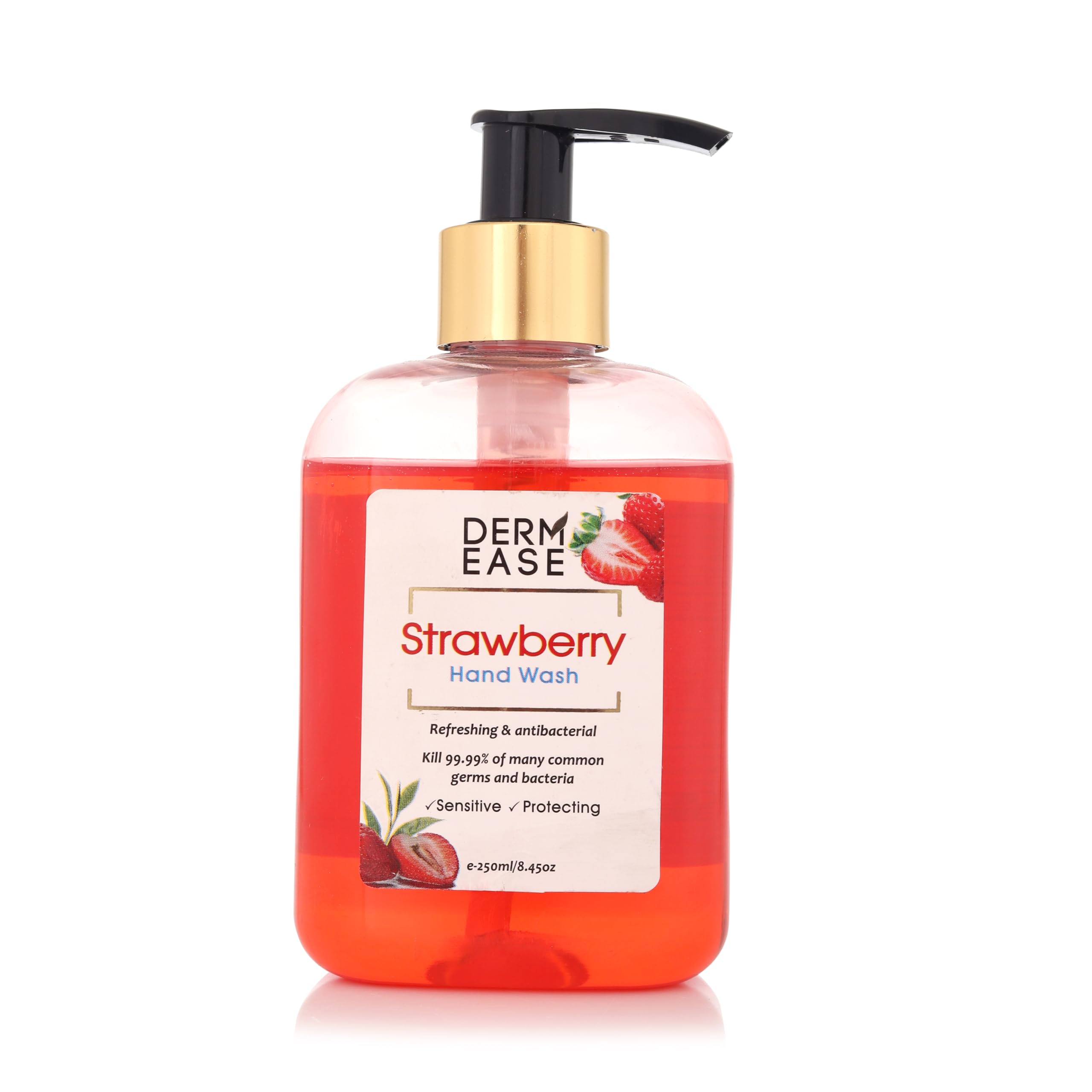 Derm Ease Hand Wash Enriched With Aloevera (100% Paraben Free) With Goodness Of Strawberry (250Ml)