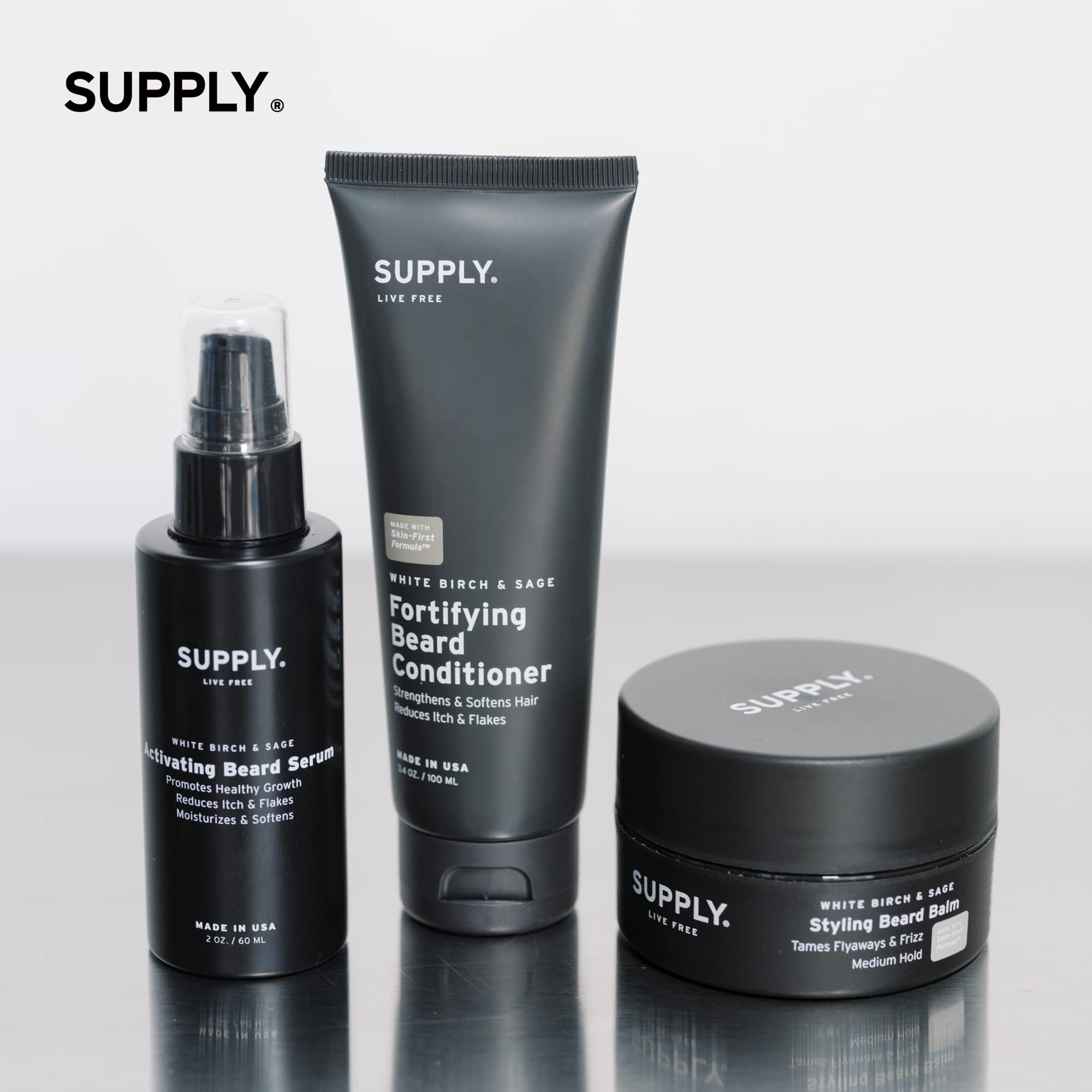 Supply Fortifying Beard Conditioner - Softens, Strengthens, and Nourishes - Prevents Dryness, Itchiness, and Split Ends - Natura