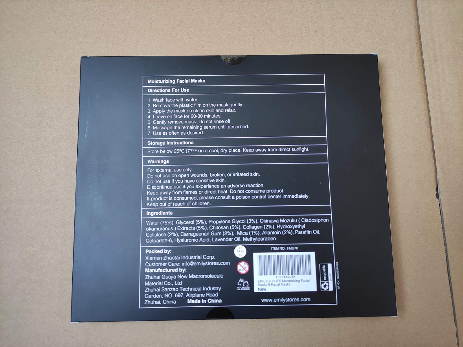 EMILYSTORES 5PCS 24K Gold Gel Collagen Facial Masks Sheet Patch Anti Ageing Puffiness Skincare Anti Wrinkle Moisturising, For De