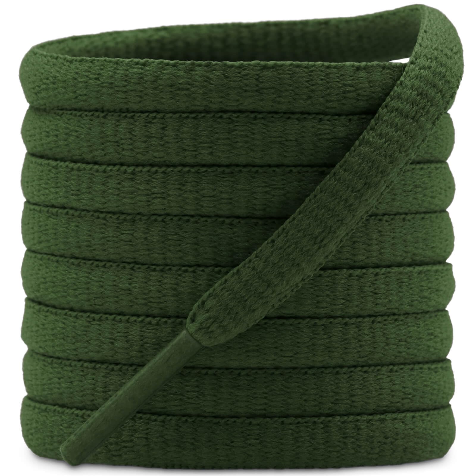 DELELE Oval Sneakers Shoe Laces: 45 Inch Army Green Shoelaces