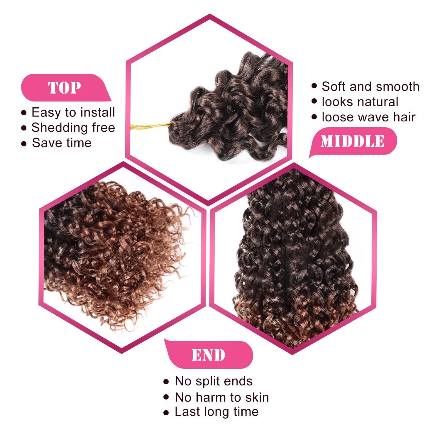 Gogo Curl Crochet Hair 18 Inch 7 Packs Curly Crochet Hair For Blcak Women Deep Wave Crochet Hair Beach Curl Crochet Hair Synthet
