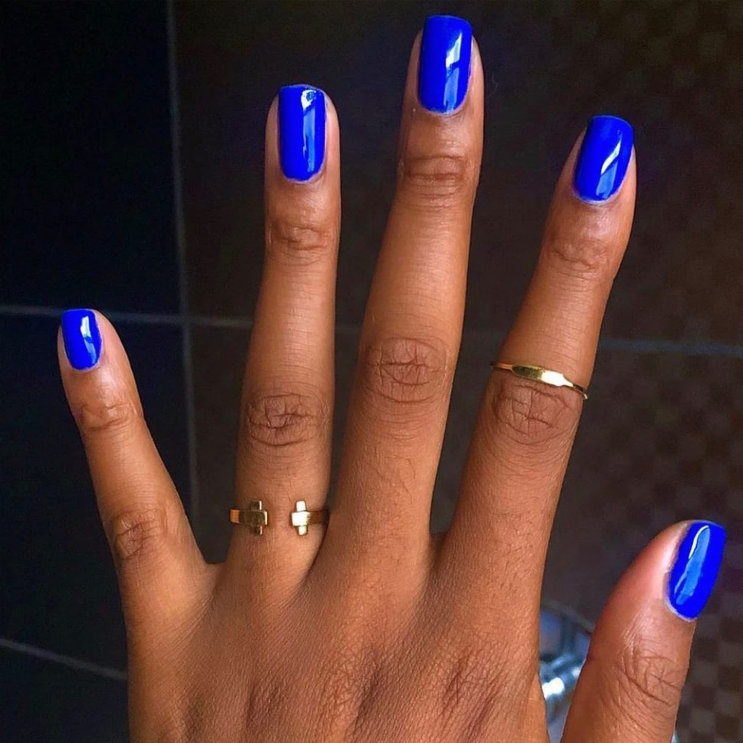 Dnd Gel Polish Set, Blue Collection, Uv/Led Gel Polish And Air Dry Nail Lacquer, Matching Chip-Free Polish Duo, 622 Midnight, 0.