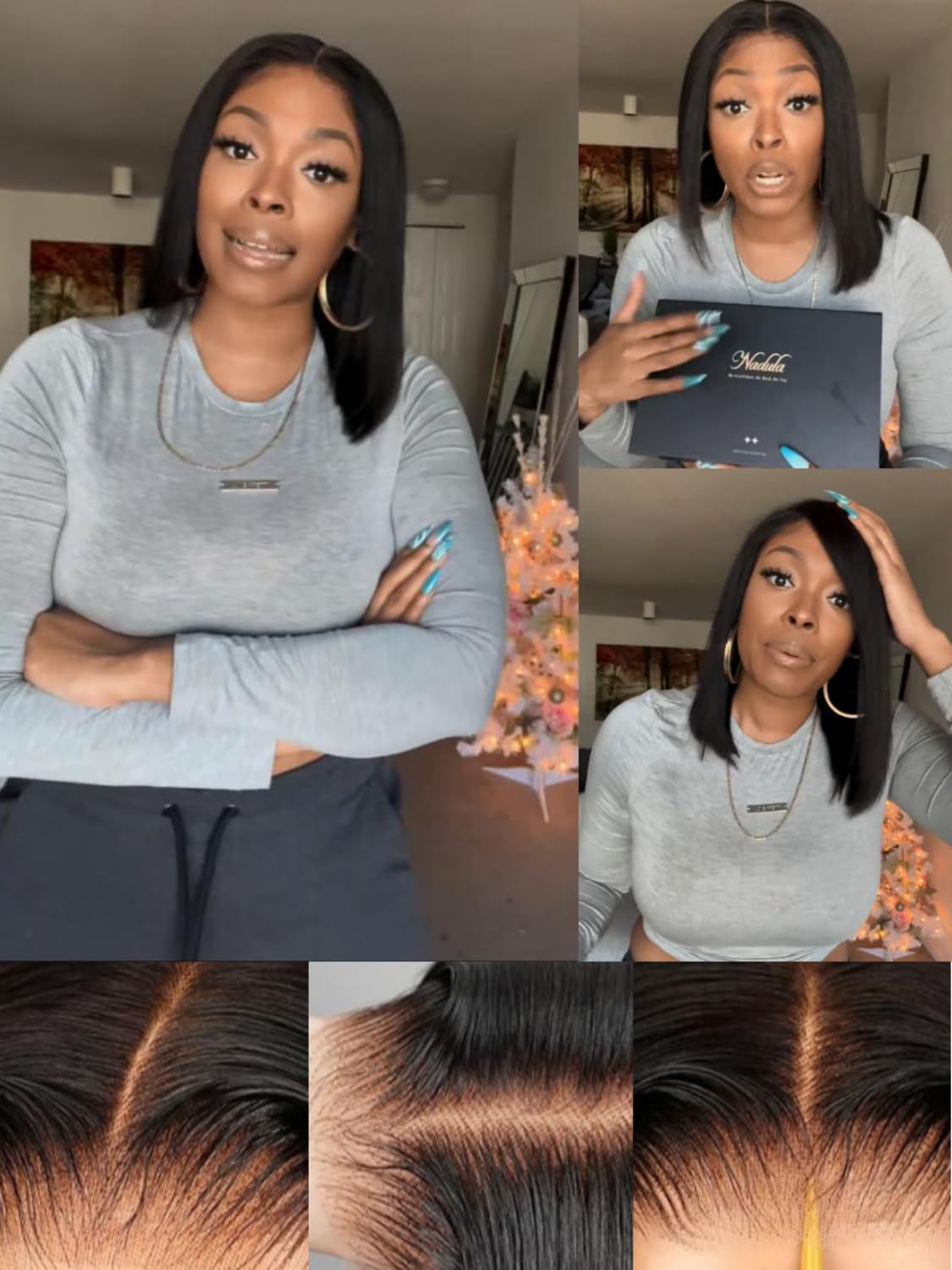 Nadula Glueless Yaki Straight Bob Bye Bye Knots 7X5 Lace Front Wigs Human Hair Pre Plucked Invisible Knots Pre Everything 3S Rea