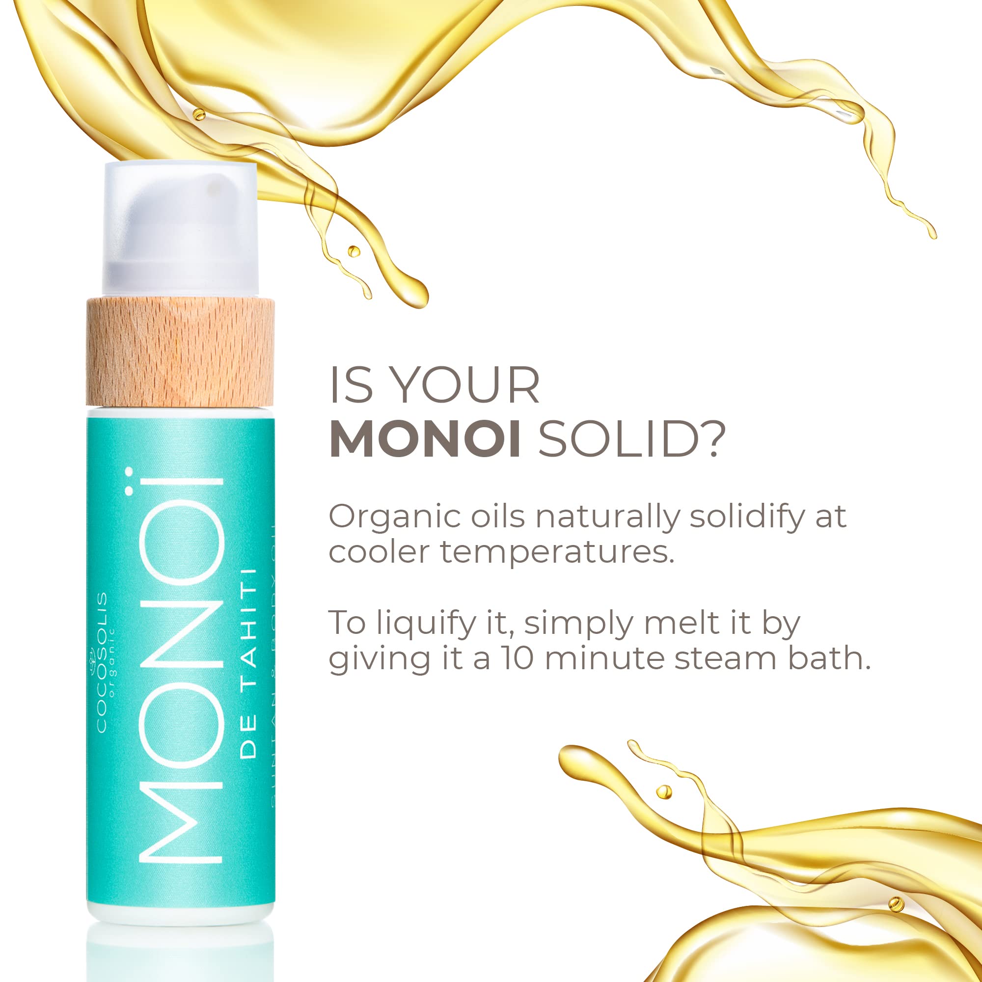 COCOSOLIS MONOI Tanning Accelerator - Organic Tanning Oil with Vitamin E & Monoi de Tahiti Oil for a Fast Intensive Tan - Tannin