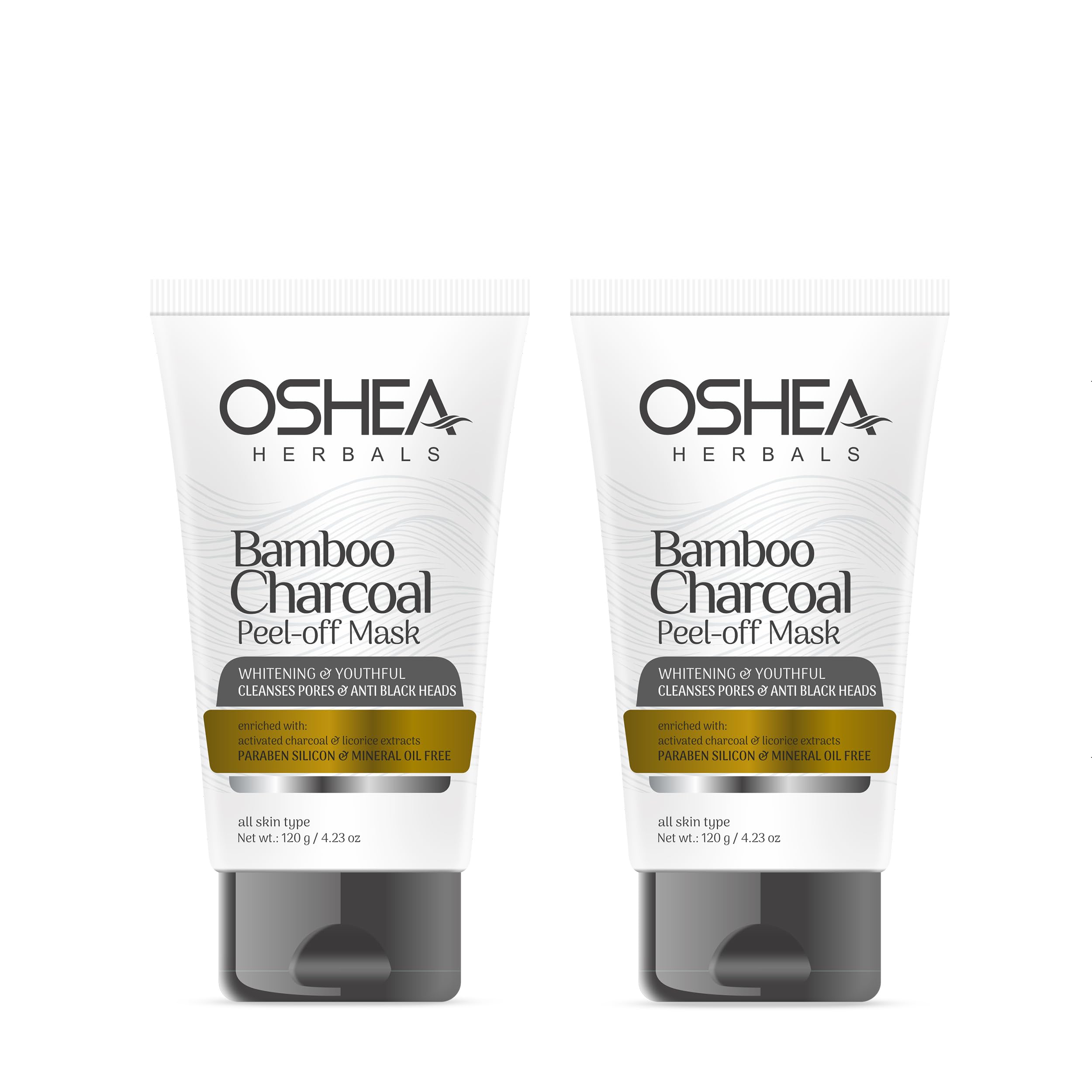 Oshea Herbals Bamboo Charcoal Peel Off Mask For All Skin Types Anti Blackhead & Pore Minimizer, Enriched With Activated Charcoal