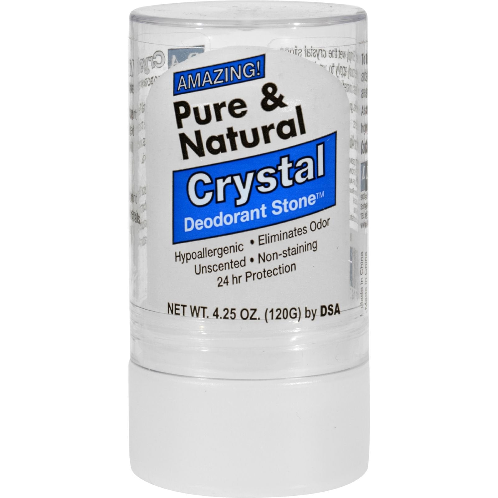 Thai Deodorant Stone Pure and Natural Crystal Deodorant Stone, 4.25 Ounce