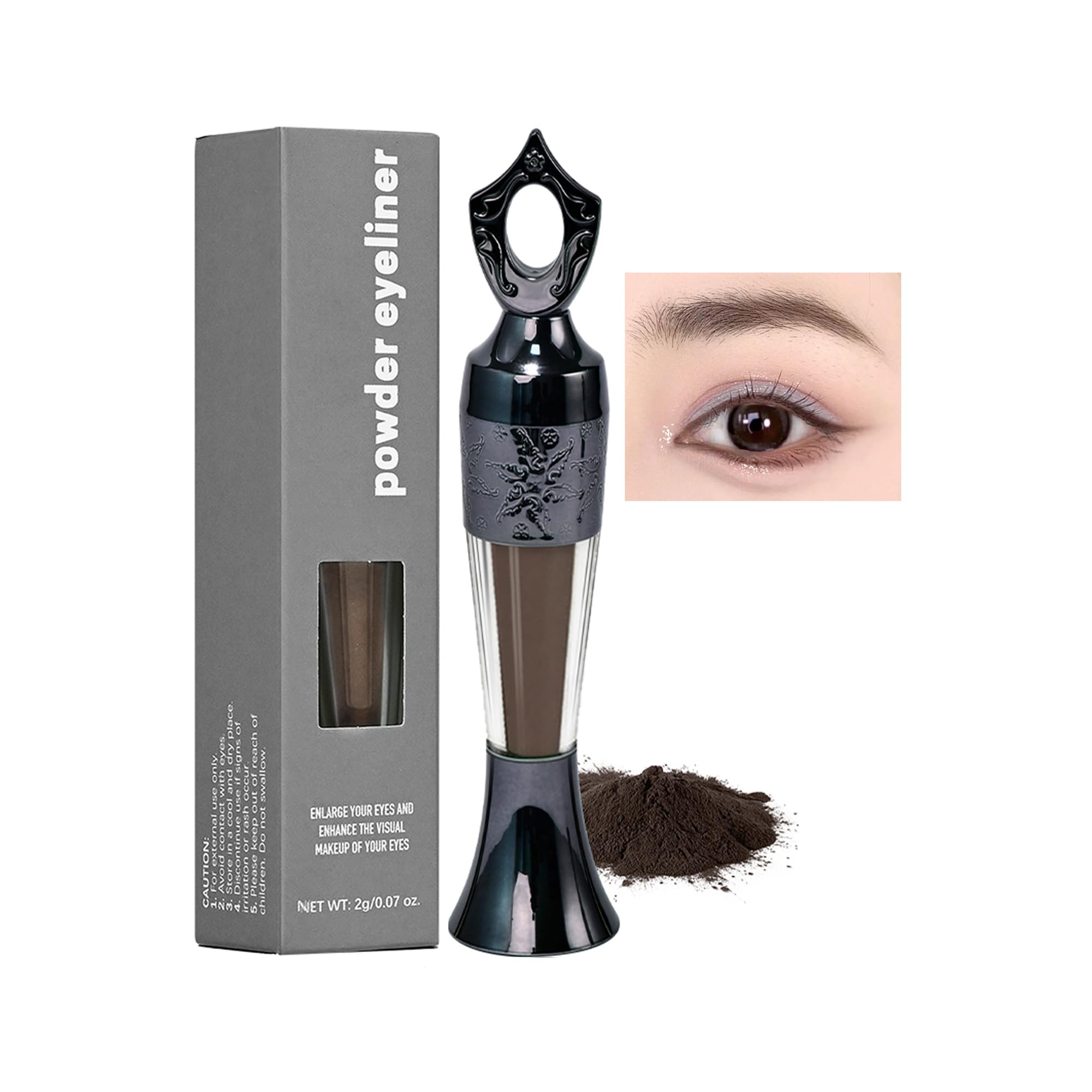 DLZZRS Powder Eyeliner, MultiUse Eyeliner Powder LongWearing & SmudgeProof Intense Color Easy To Apply, Gentle & SkinFriendl