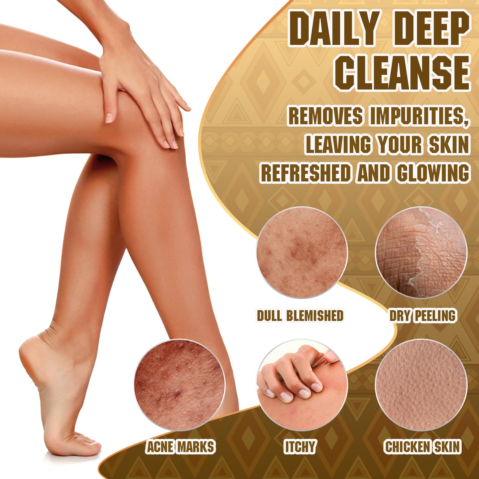 2 Pieces African Net Sponge - Real Authentic Exfoliating Bath Sponges For Silky Smooth Skin, Deep Cleansing Mesh For Full Body,