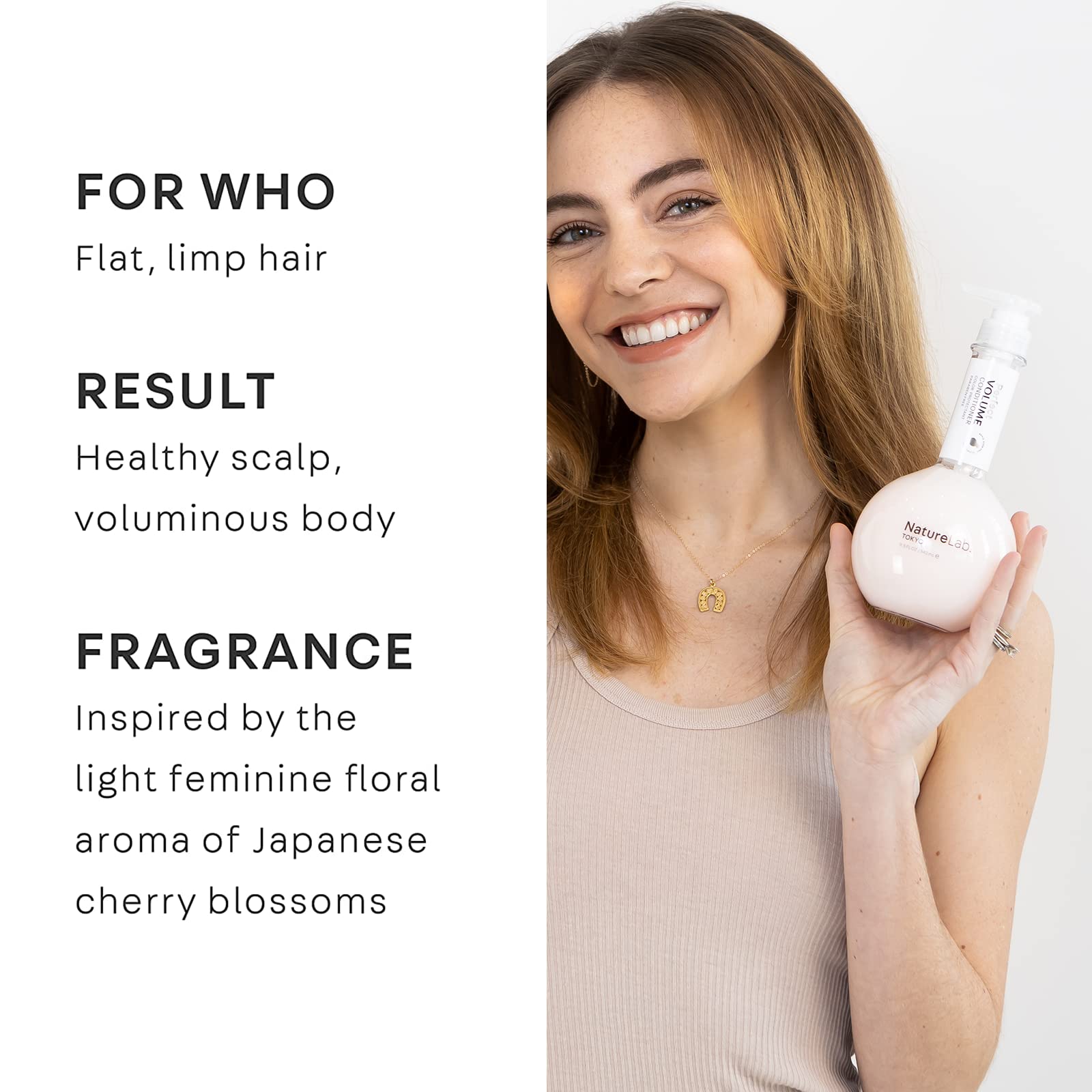 NATURELAB. TOKYO Perfect Volume Conditioner: Lightweight Hair Conditioner, Build Lift, and Body to Flat, Fine, or Limp Hair I 11