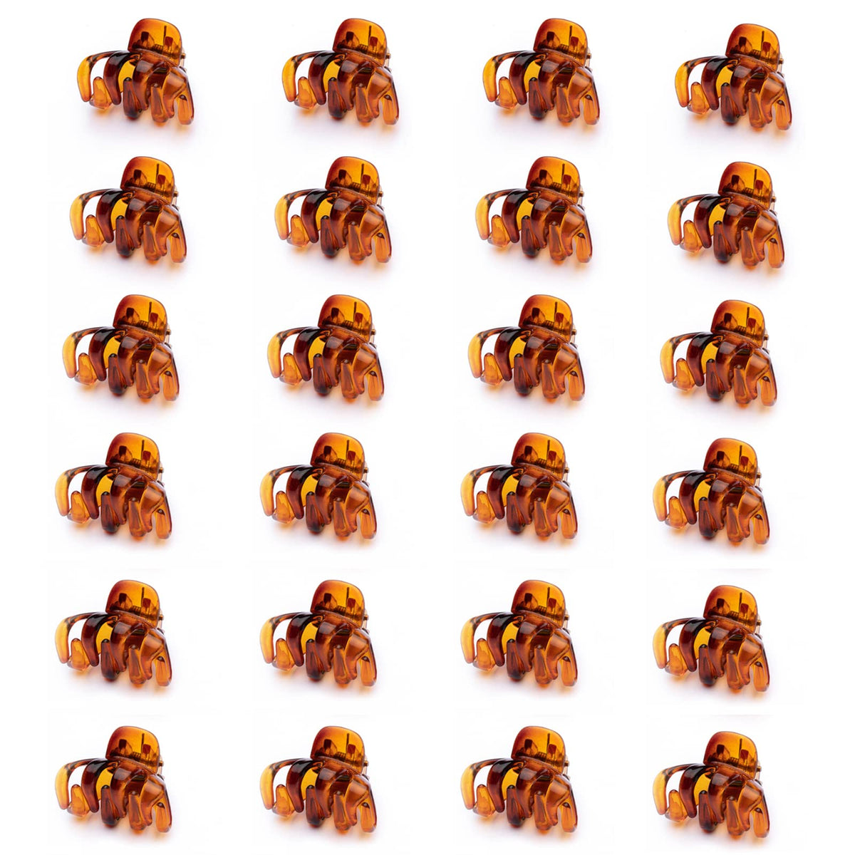 Cobahom 24 Pcs Small Hair Claw Clips 1.2 Inch Plastic Hair Clips Mini Grip Octopus Clips Styling Accessories for Women and Girls