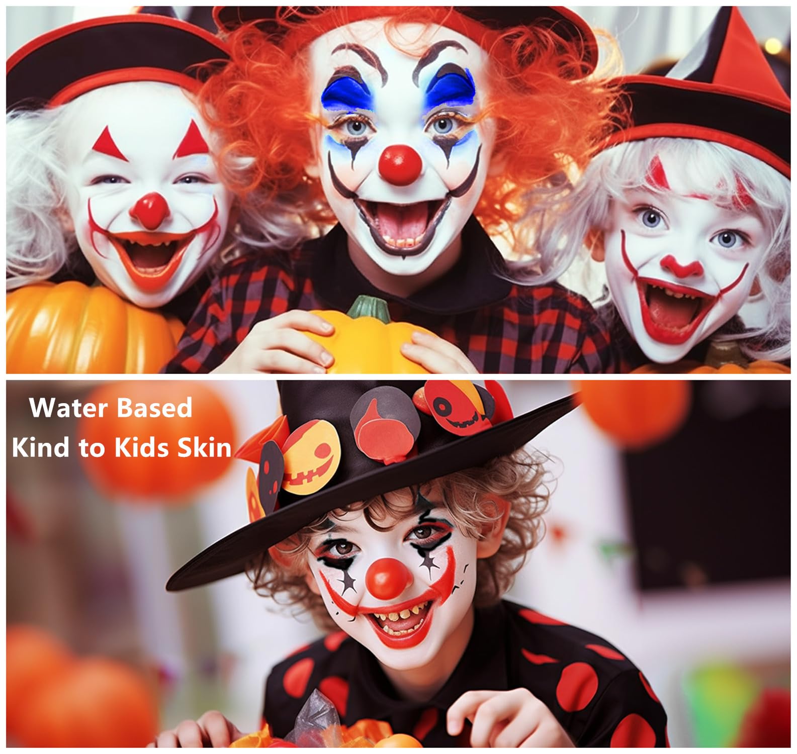 Go Ho Red Black And Royal Blue Face Paint,Cream Water Based Washable Body Paint 4Th Of July Outfits For Women,Hypoallergenic Hal