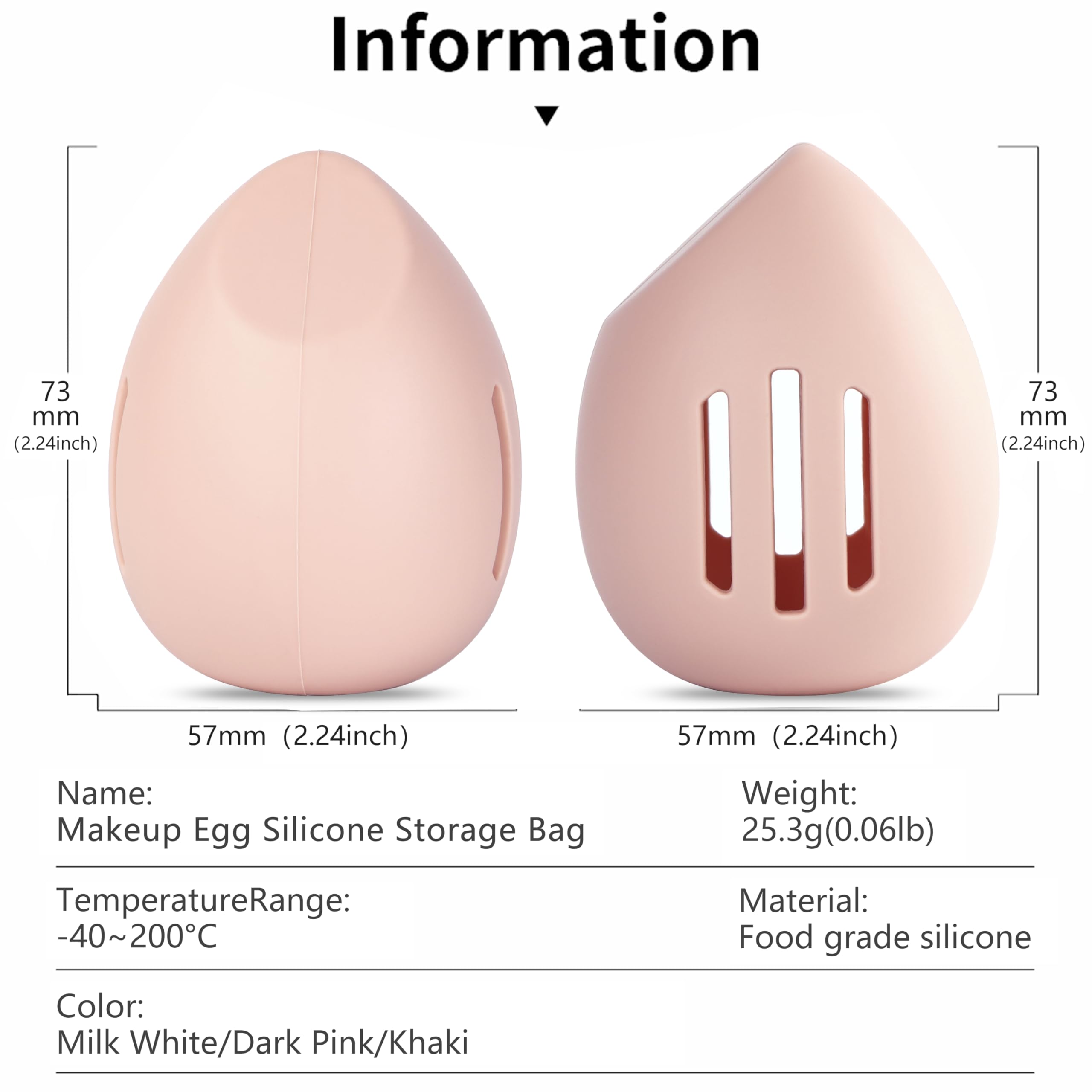 2Pcs Beauty Blender Holder Powder Puff Storage, Breathable Makeup Sponge Case For Business Or Travel
