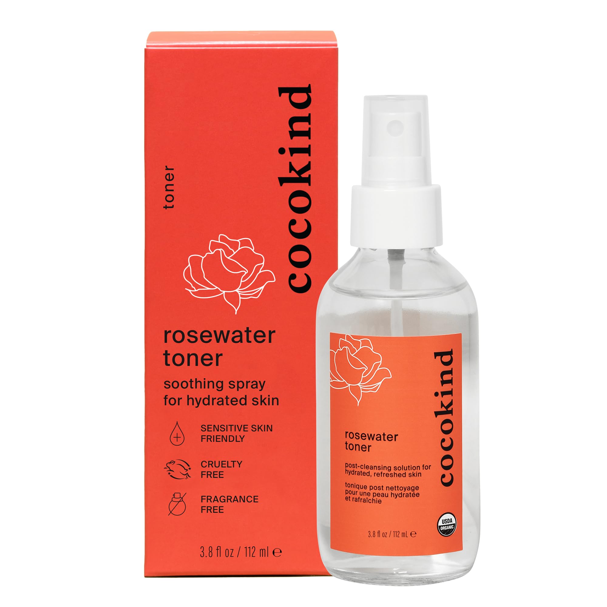 Cocokind Organic Rosewater Facial Toner 4 Floz