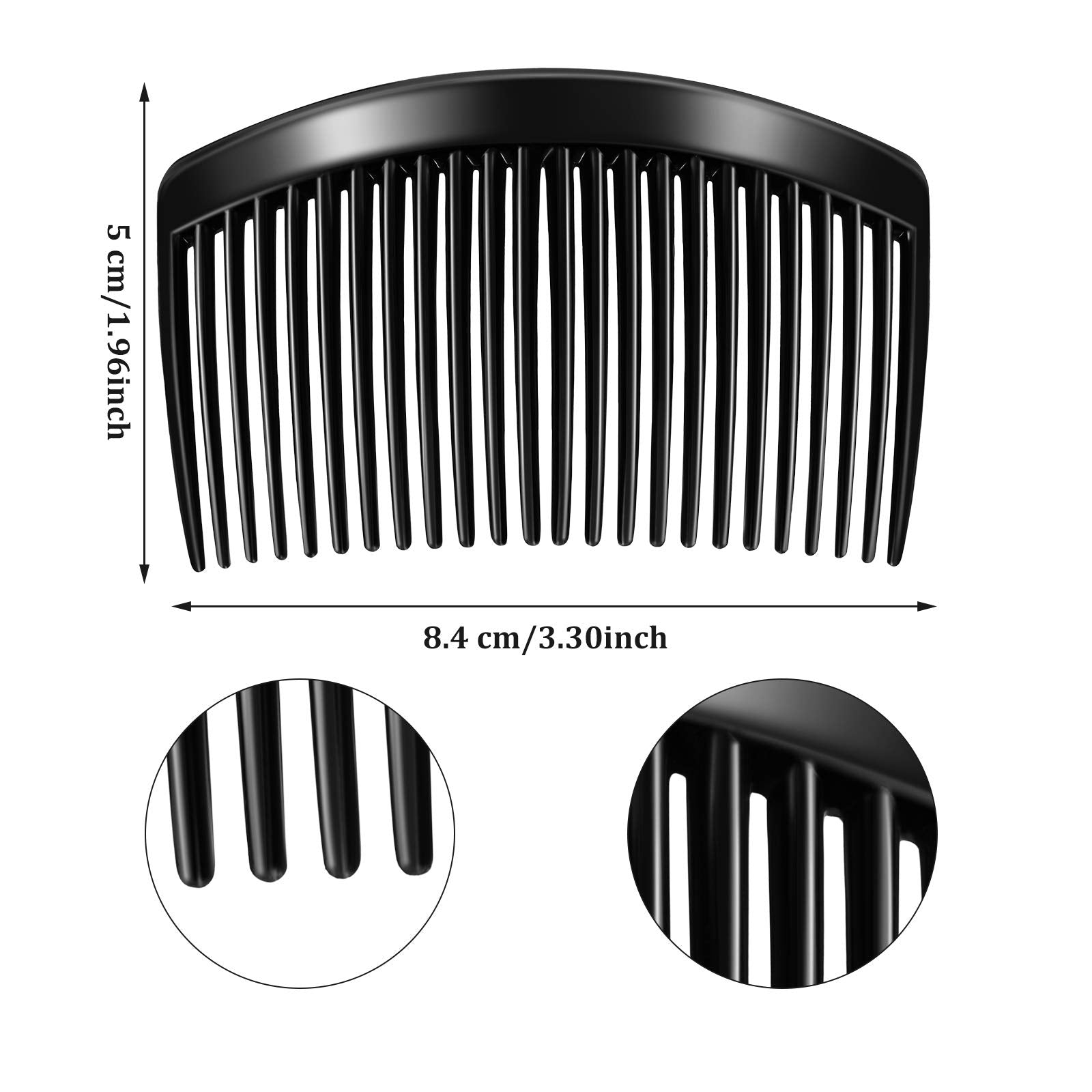 Chuangdi 12 Pieces French Side Hair Twist Comb Plastic Decorative Hair Comb Clips with Teeth Styling Side Combs air for Fine Wom