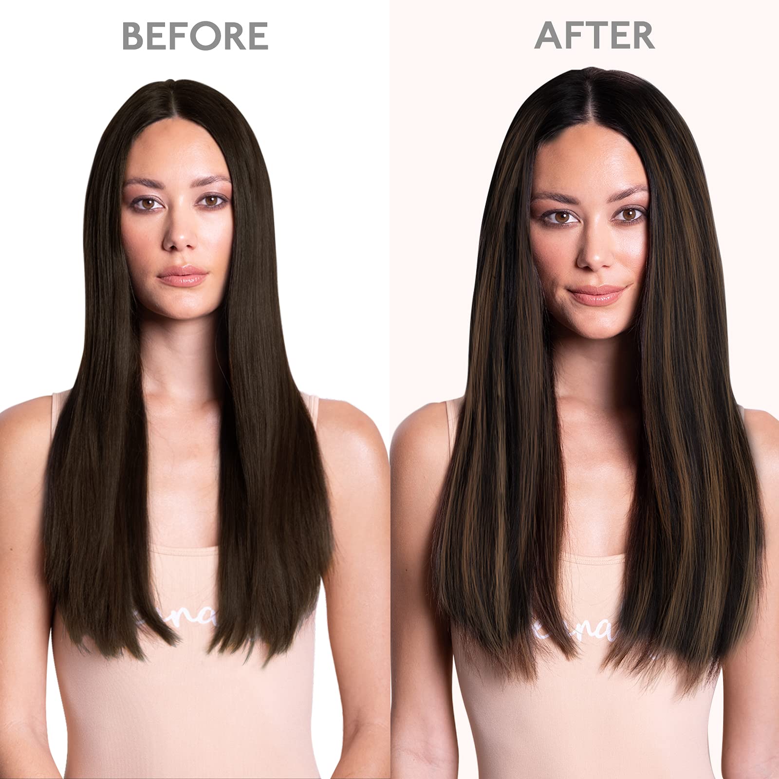 Wennalife Clip In Human Hair Extensions, 16 Inch 120G 7Pcs Natural Black To Chestnut Brown Balayage Hair Extensions Clip In Huma
