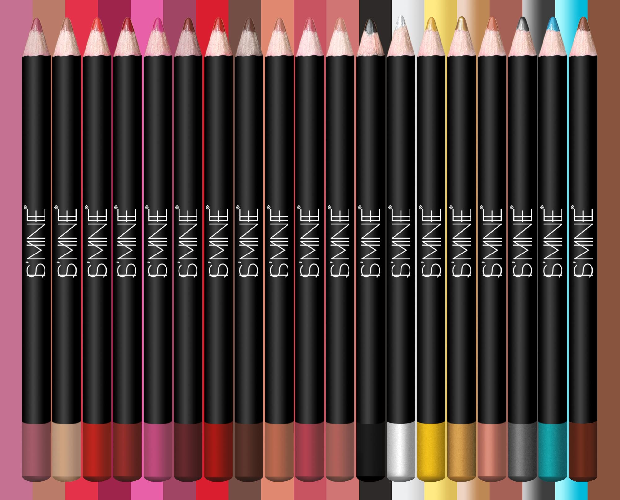 Ismine One Black Lip Liner, Professional Matte Lip Pencil Waterproof Long Lasting Smooth Natural Lip Liner (#12)