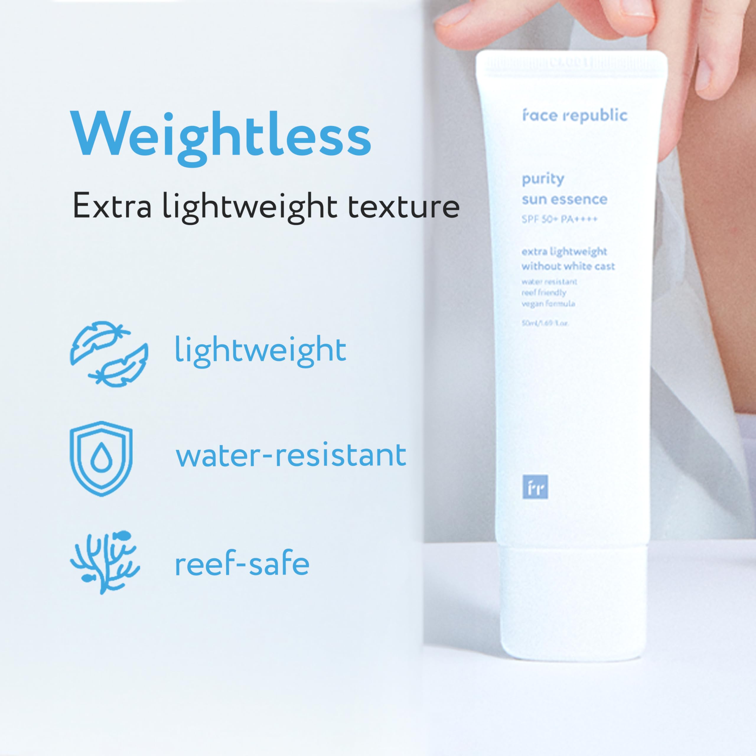 Face Republic Purity Sun Essence 50Ml | Spf50+ Pa++++ | Vegan Certified Water Resistant | Reef Safe | No White Cast | Non-Sticky
