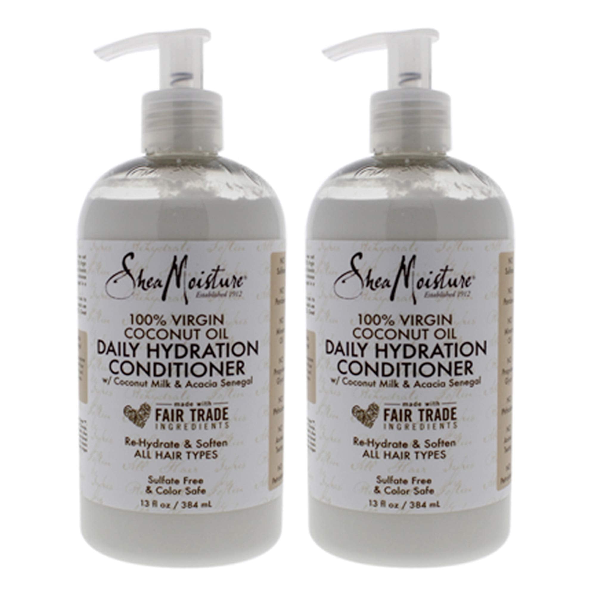 Shea Moisture 100% Virgin Coconut Oil Conditioner 13 Ounce (384ml) (2 Pack)