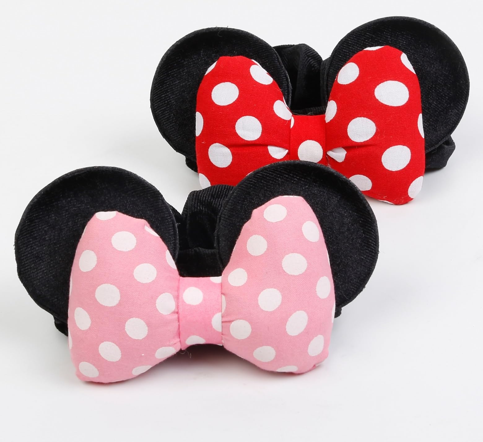 Cute Polka Dot Hair Bow Scrunchies, Velvet Mouse Ear Hair Ties For Women And Girls' Ponytails, Party Favors, Cosplay Costume, Cu