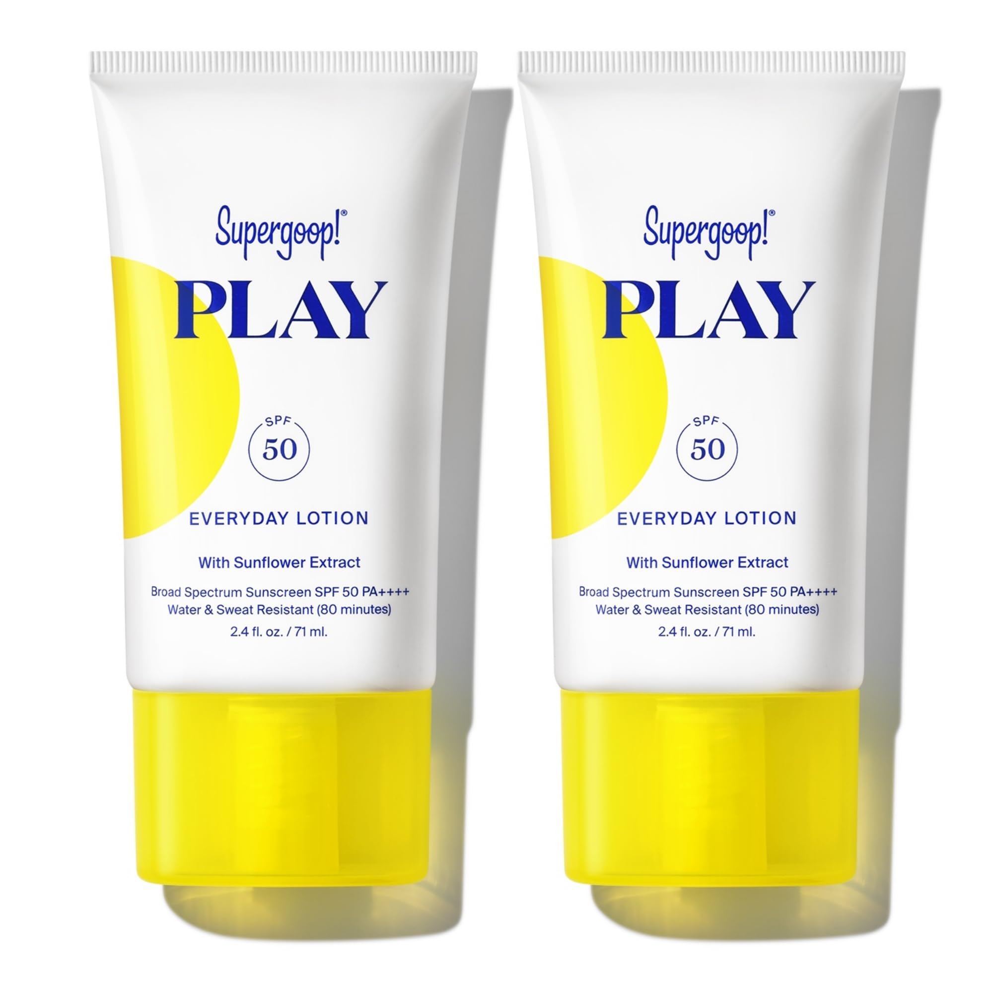 Supergoop! Play Everyday Lotion Spf 50-2.4 Fl Oz - 2 Pack - Broad Spectrum Body & Face Sunscreen For Sensitive Skin - Great For