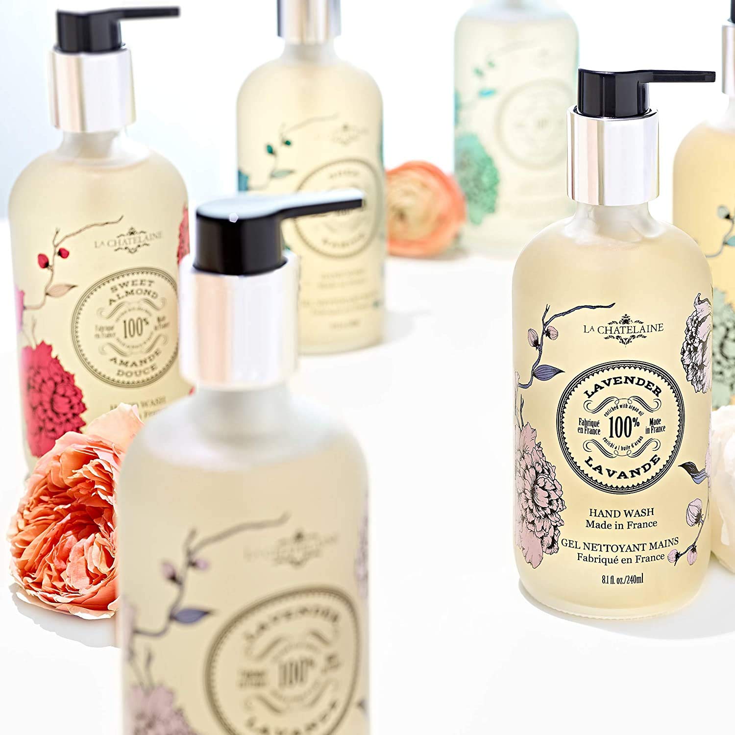 La Chatelaine Hand Wash & Lotion Set | Sulfate Free | Frosted Glass Bottles | Nourishing Shea Butter Formula | Natural And Organ
