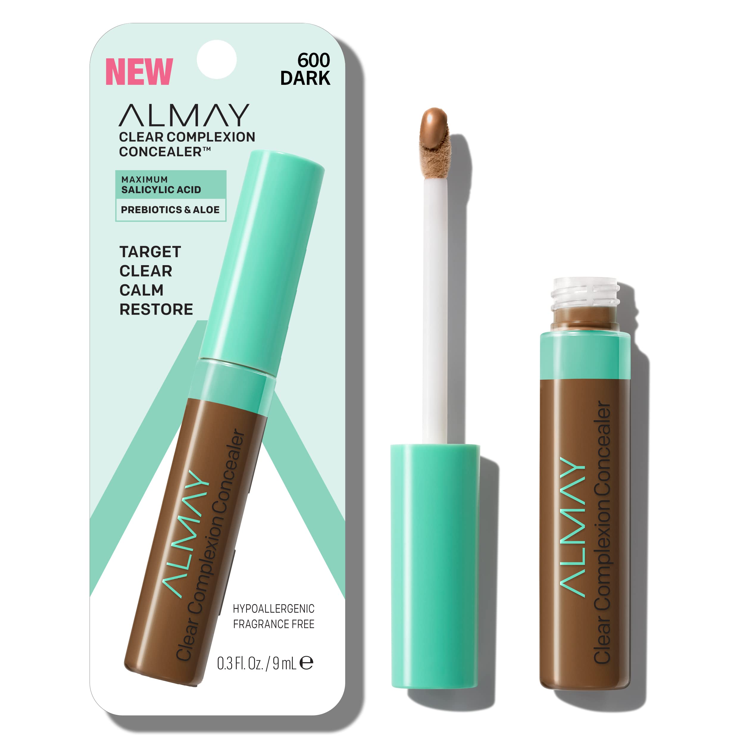 Almay Clear Complexion Acne & Blemish Spot Treatment Concealer Makeup With Salicylic Acid- Lightweight, Full Coverage, Hypoaller